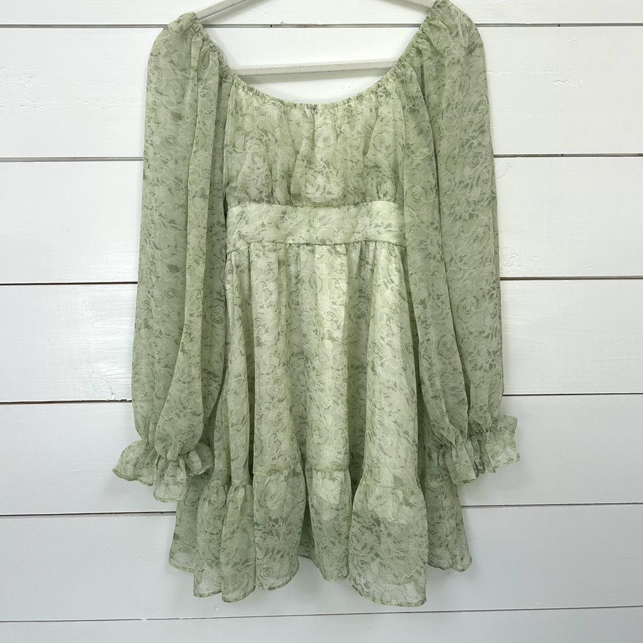 Urban Outfitters Kiss the Sky Light green long... - Depop