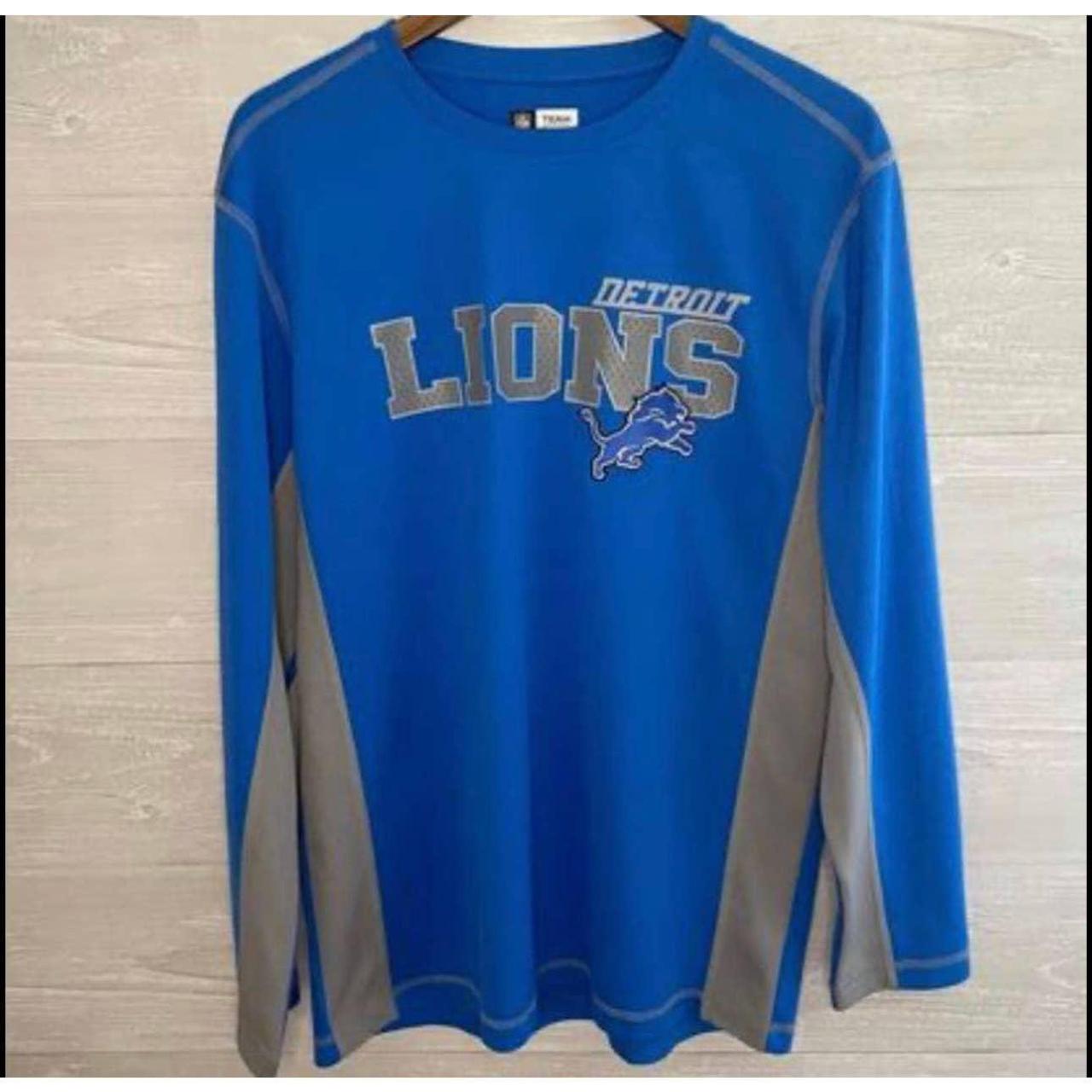 Vintage Detroit Lions shirt NFL team apparel Blue - Depop