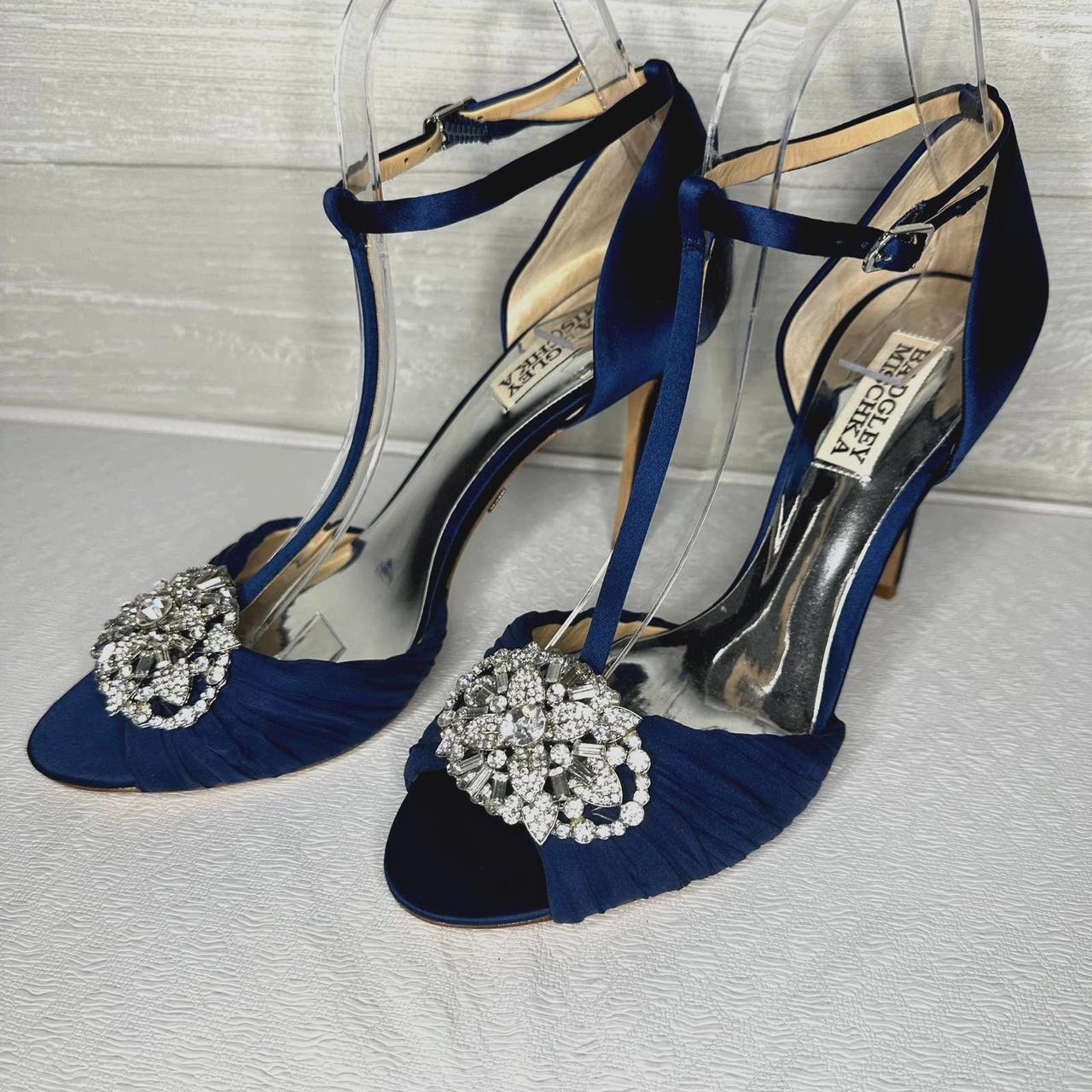 Badgley mischka sales blue heels