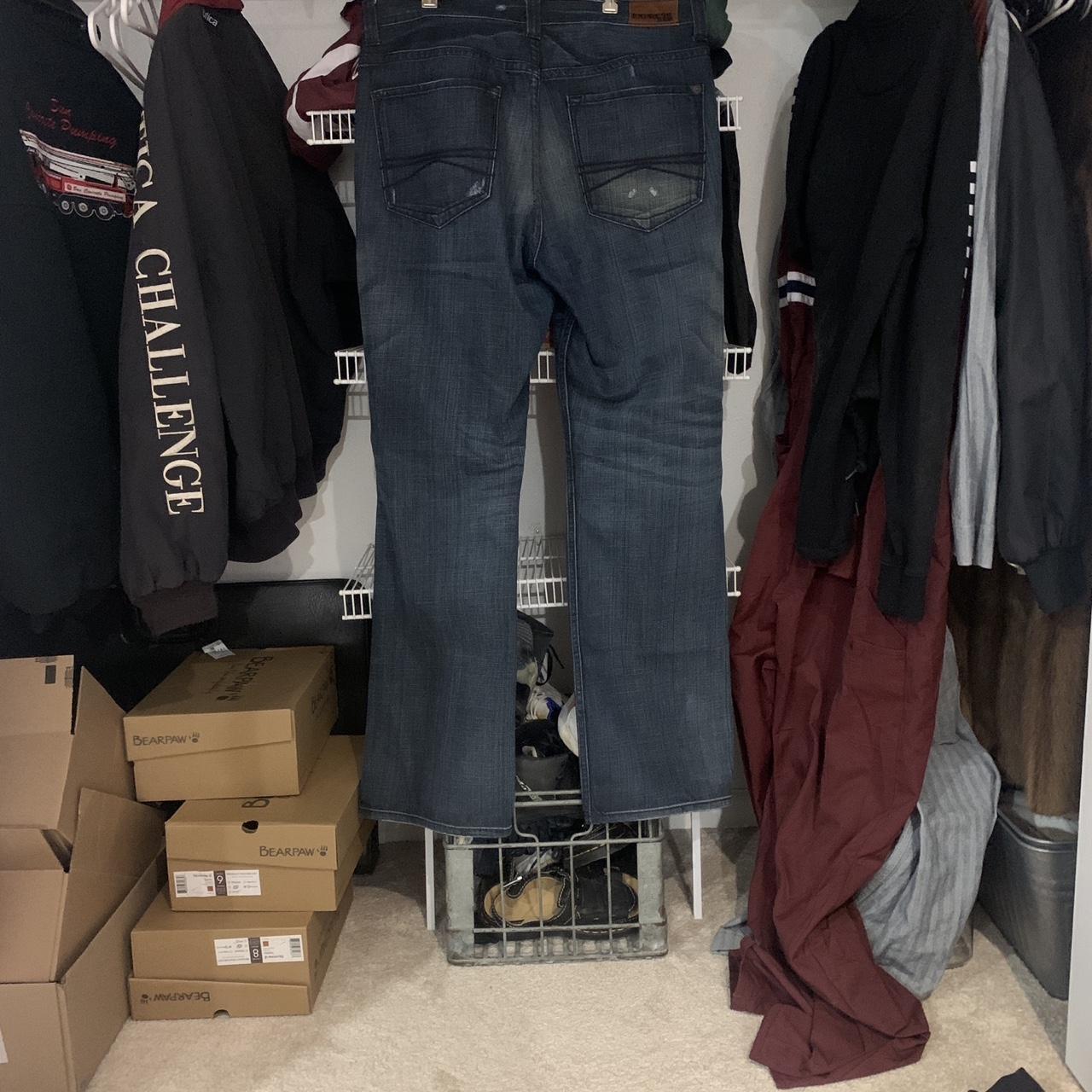 Dark Blue embroidered Express jeans Size Waist... Depop