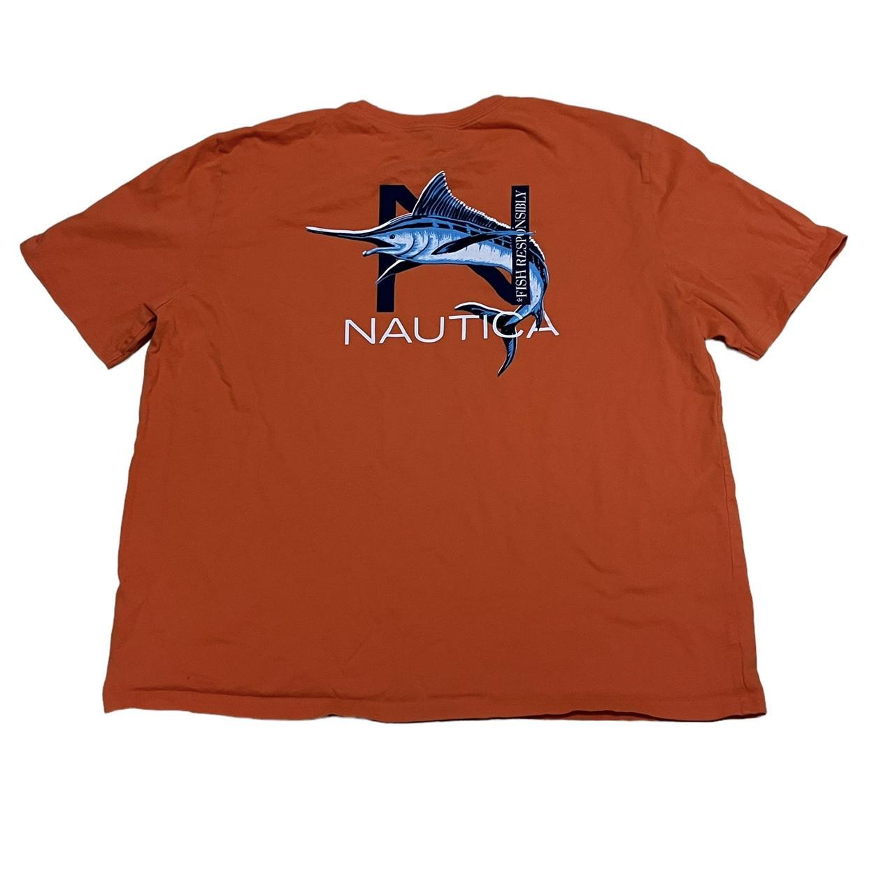 Nautica Men's Bright Orange Fishing Shirt