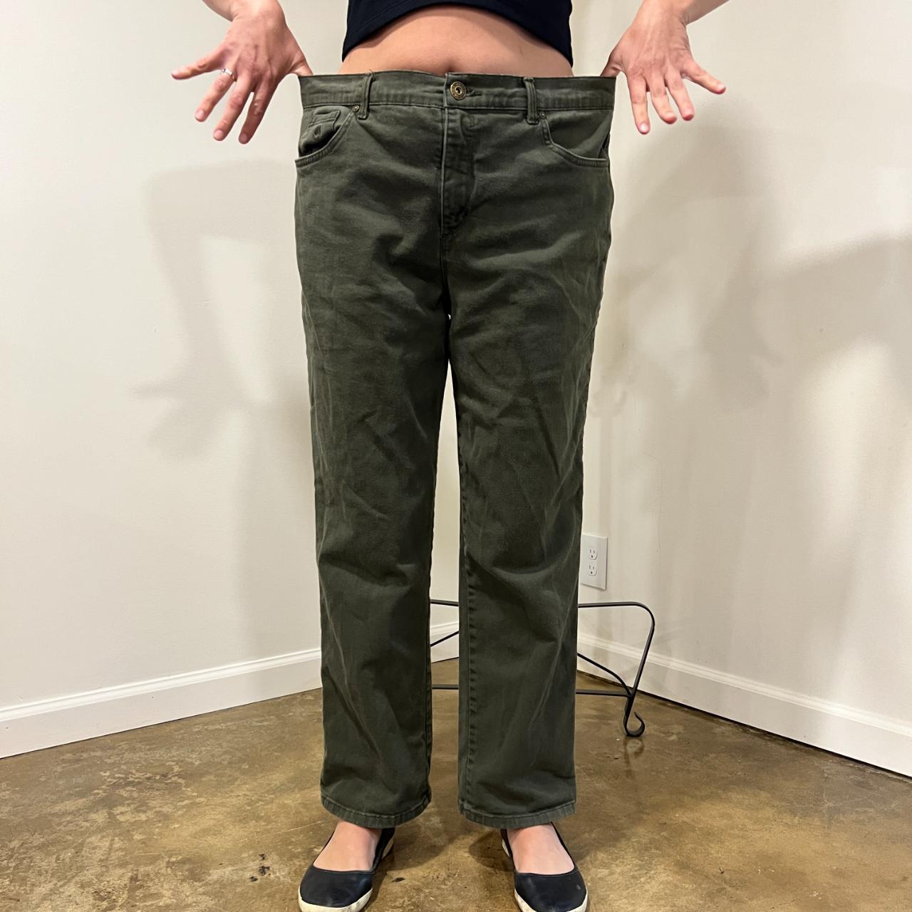 Gloria Vanderbilt Olive Green Pants, Size 16, Depop