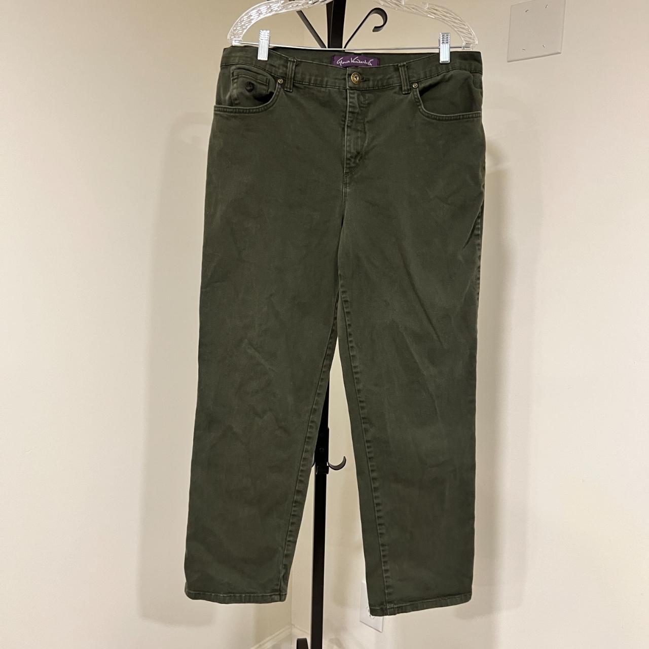Gloria Vanderbilt Olive Green Pants, Size 16,