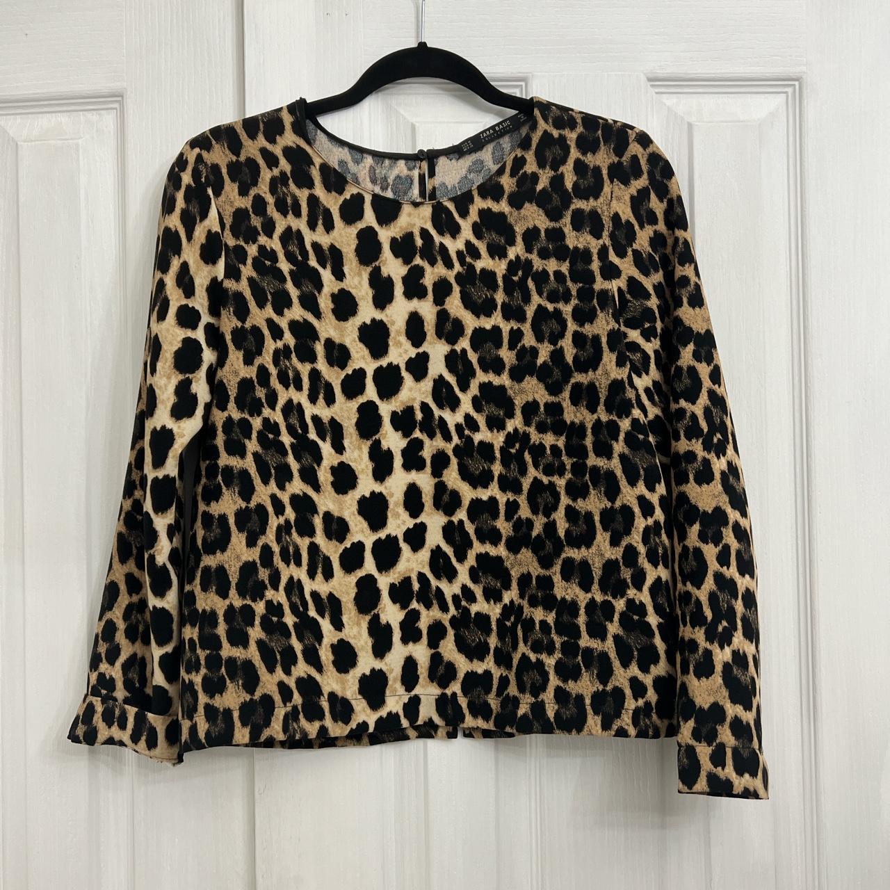 Zara leopard print top. Size medium but quite... - Depop