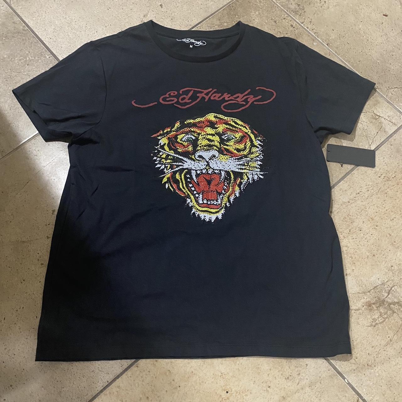 Studded Ed hardy Tshirt Size Medium brand new... - Depop