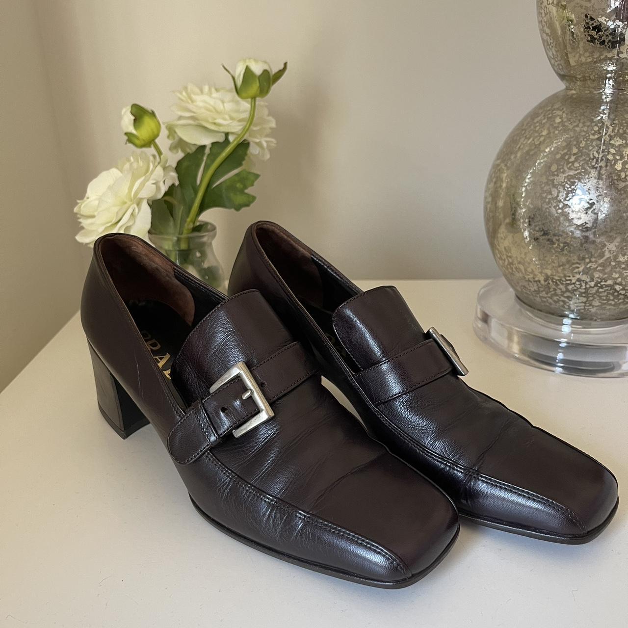 Prada loafer pumps hotsell