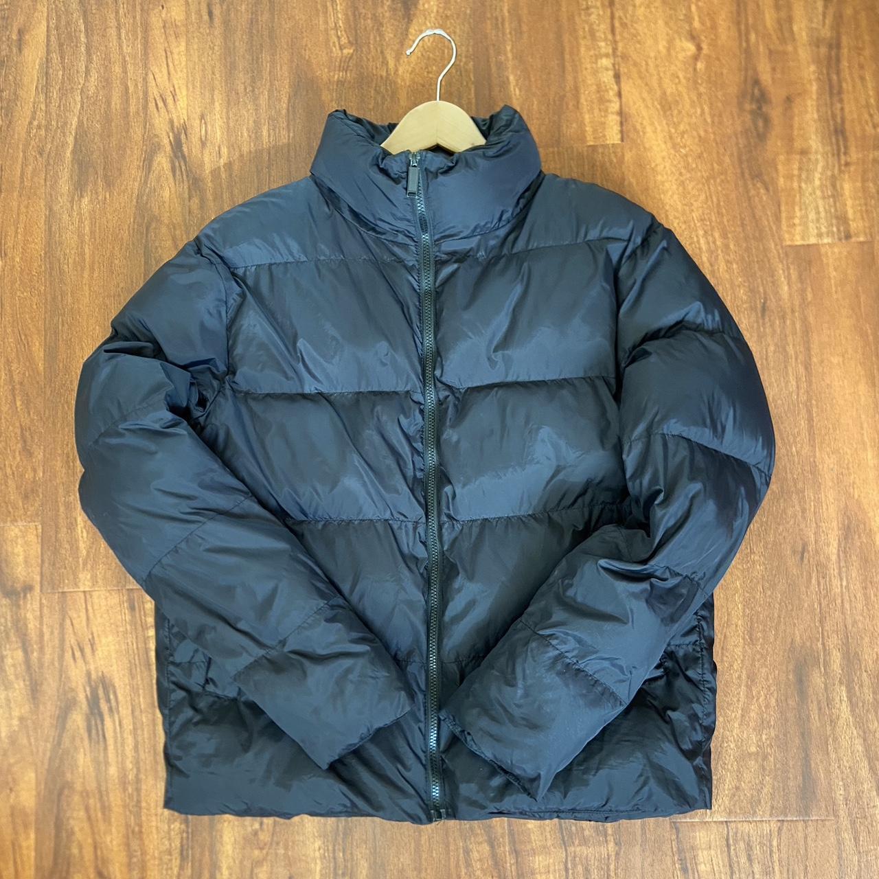 Black Puffer Jacket Size large Black Small tear on... - Depop
