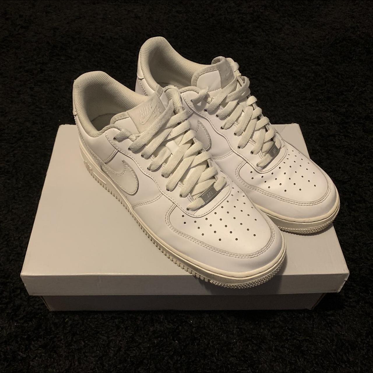 White Nike air forces, really comfortable, Comes... - Depop