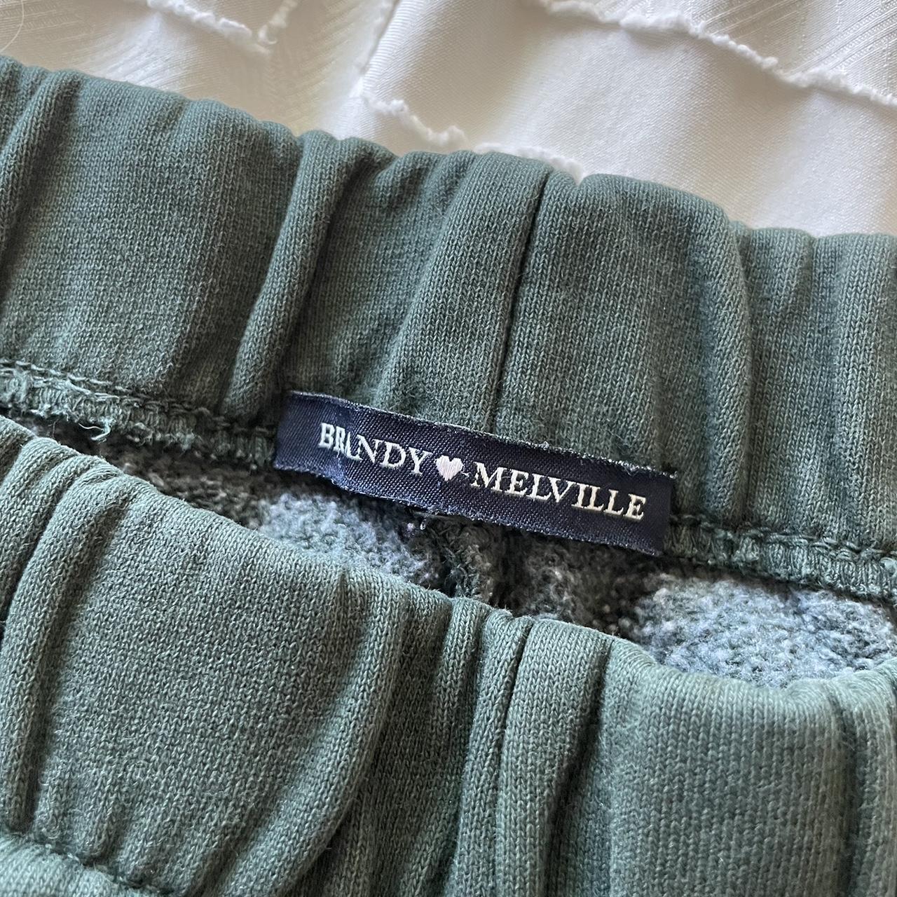 dark green brandy melville rosa sweatpants. super... Depop