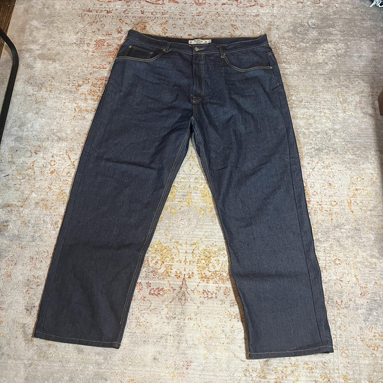 Super nice RAW DENIM baggy jeans by JEANIUS /... - Depop