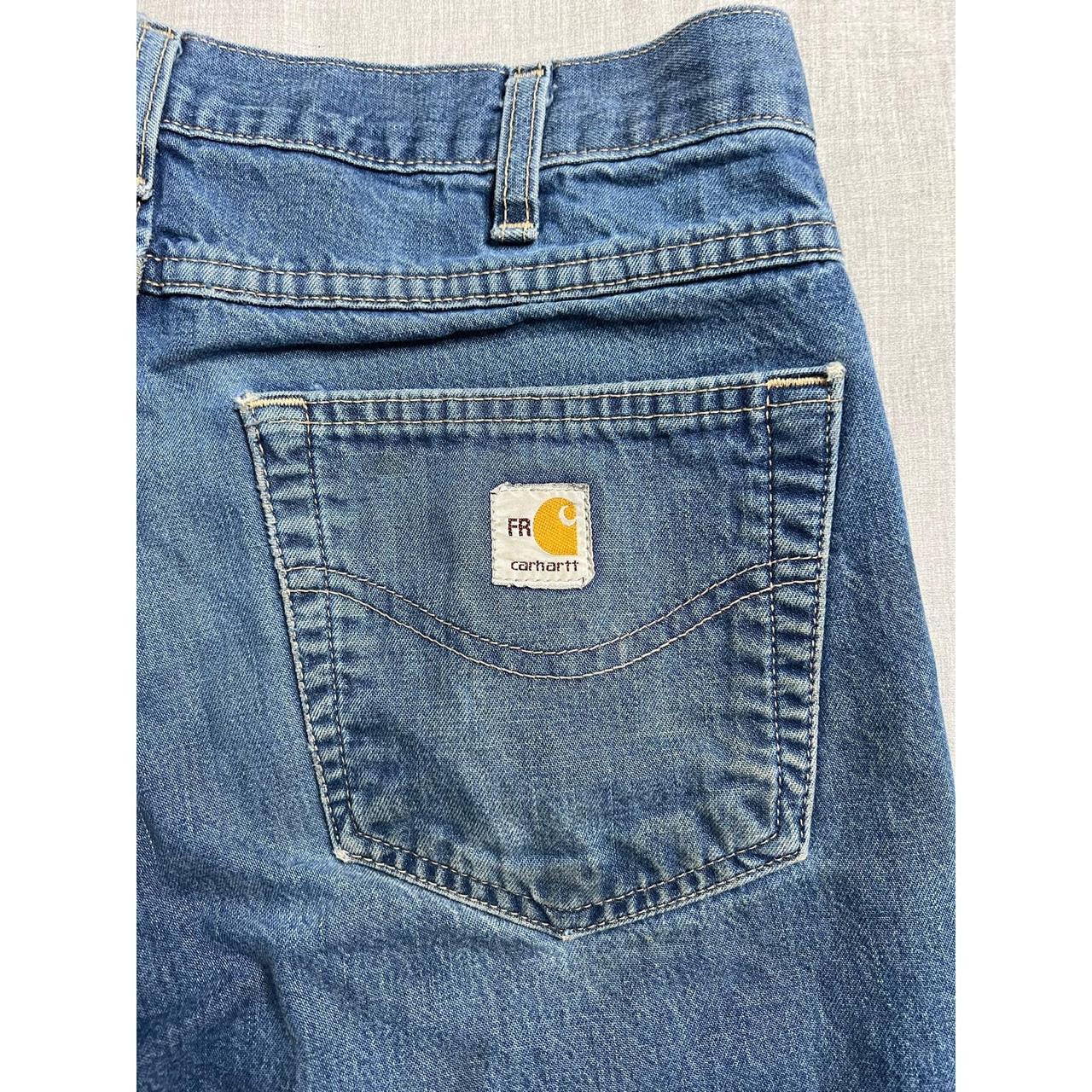 Carhartt Fire Resistant Blue Work Jeans Frb 100 Dnm - Depop