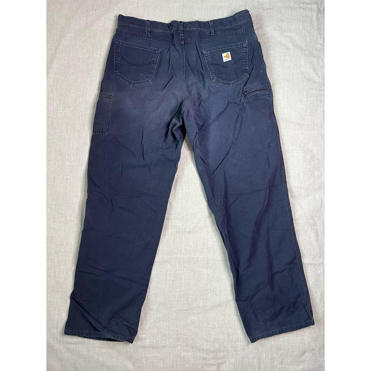 Carhartt Fire Resistant Navy Blue Utility Carpenter... - Depop