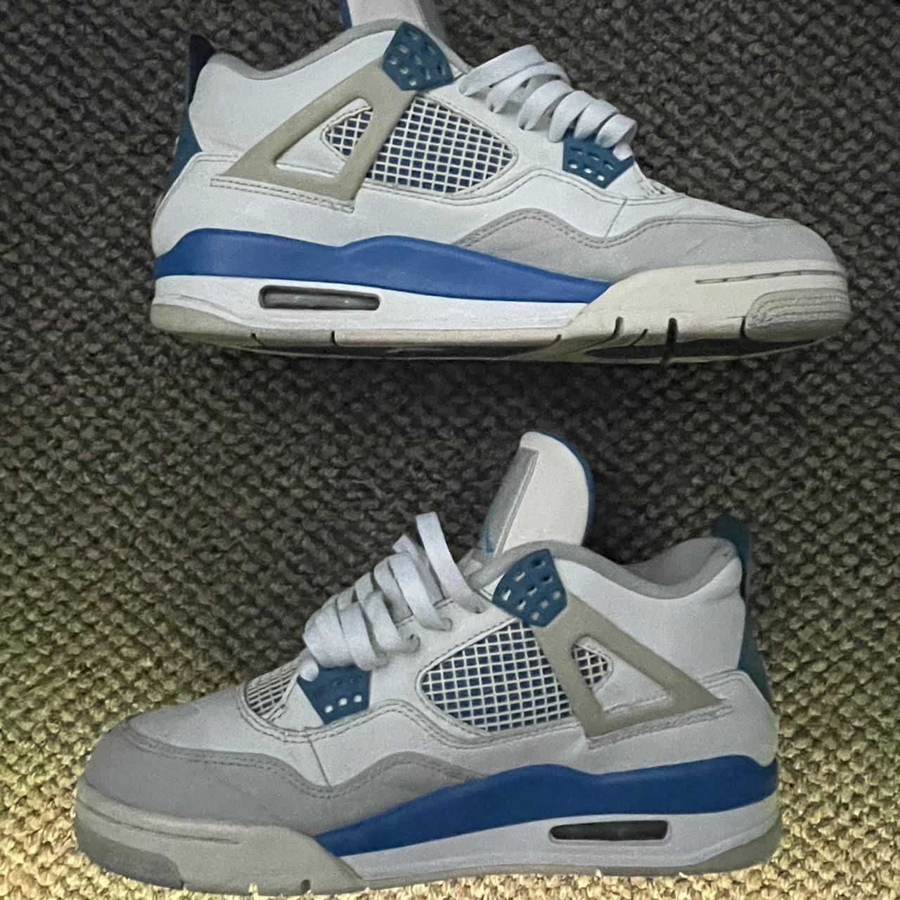 Jordan 4 Military Blue (2012) Midsole in good... - Depop