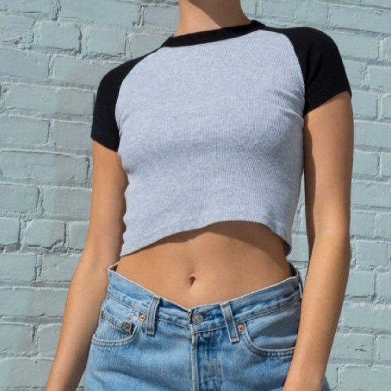 brandy melville grey bella top message me with any... Depop