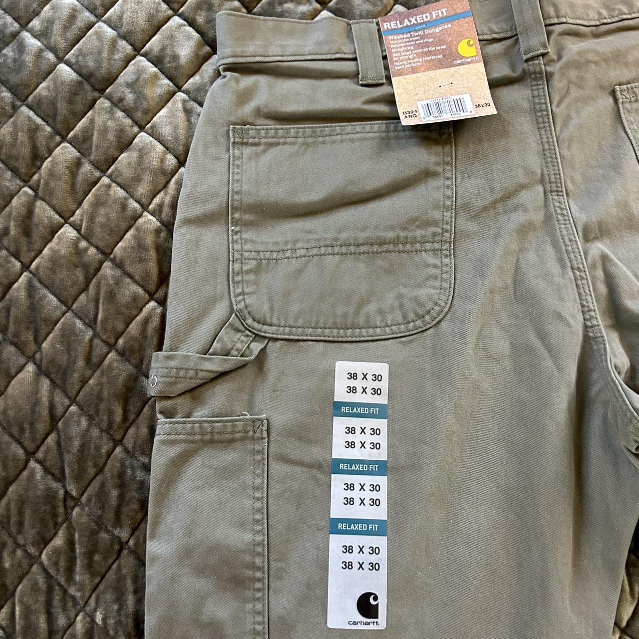 Men's Carhartt Washed Twill Dungaree Relaxed Fit Army Green