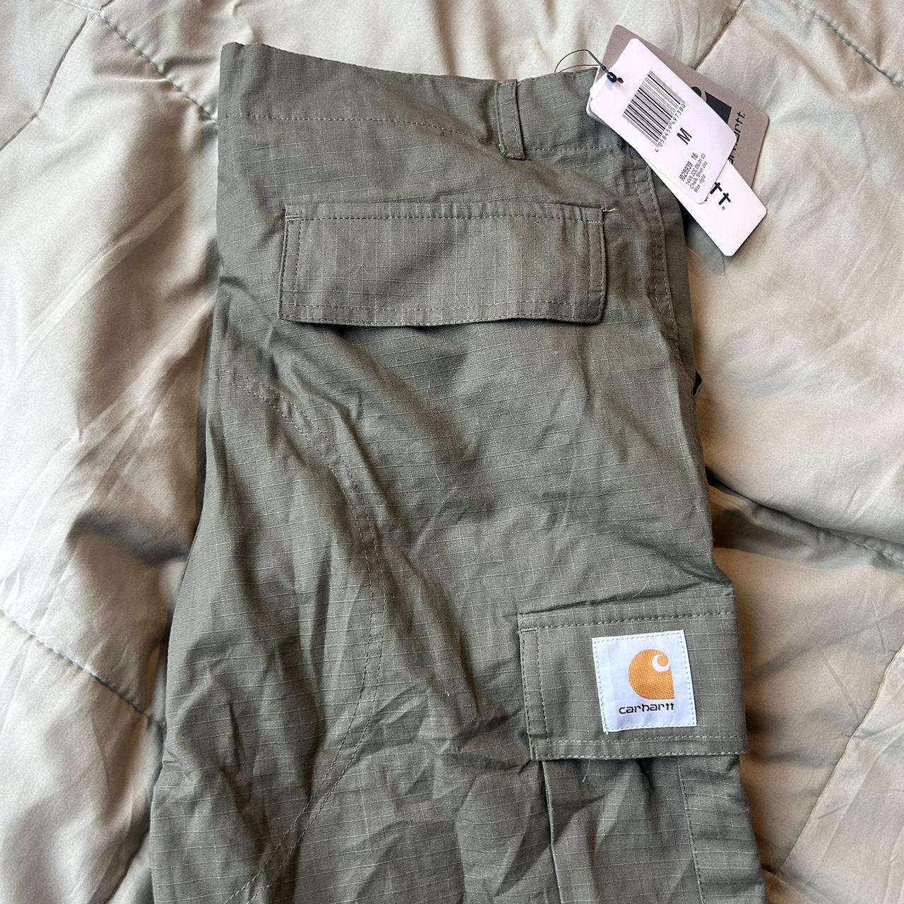 Army green M Carharrt cargo pants #carharrt... - Depop