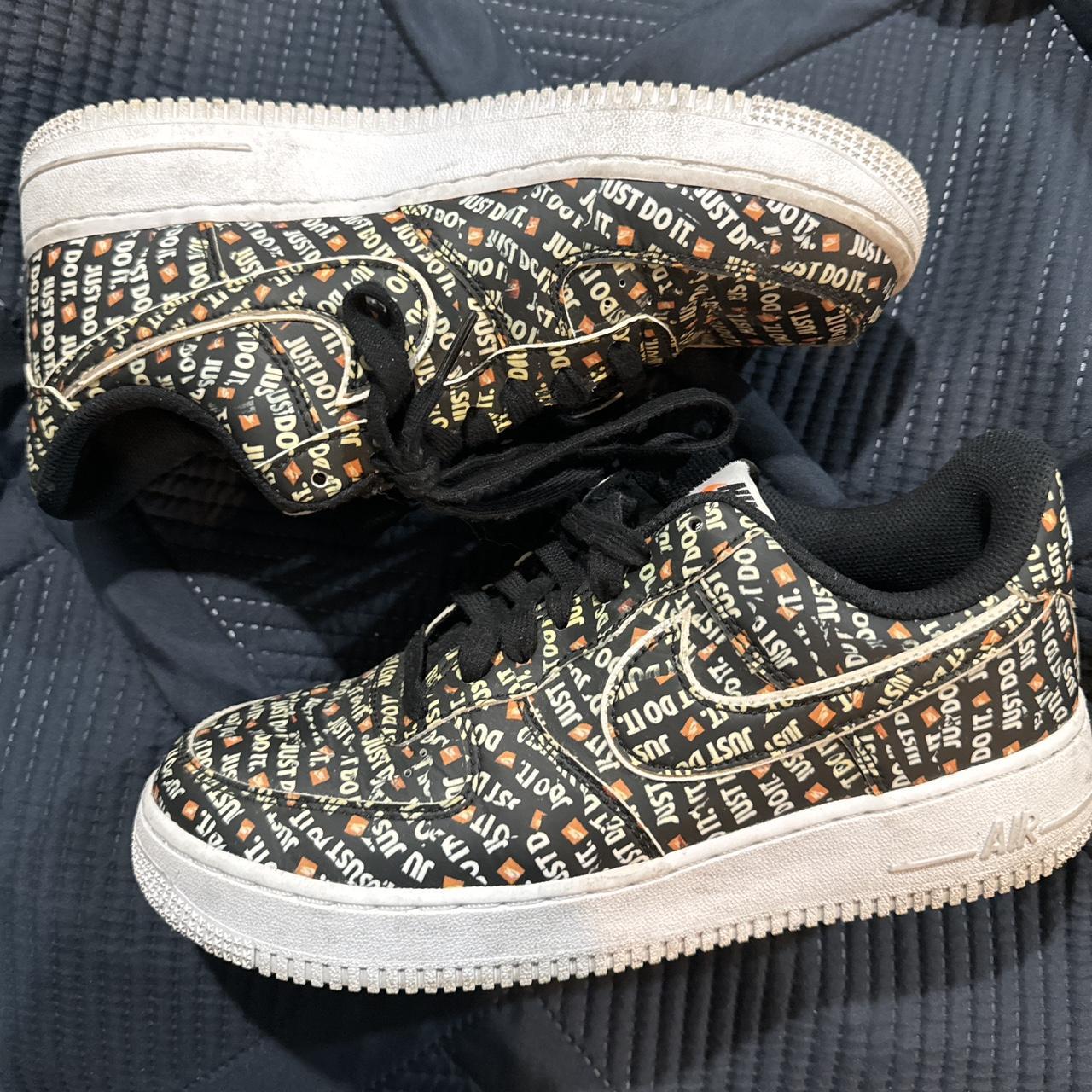 Nike “Just Do It” Air Force 1s -worn -yellowing on | Depop