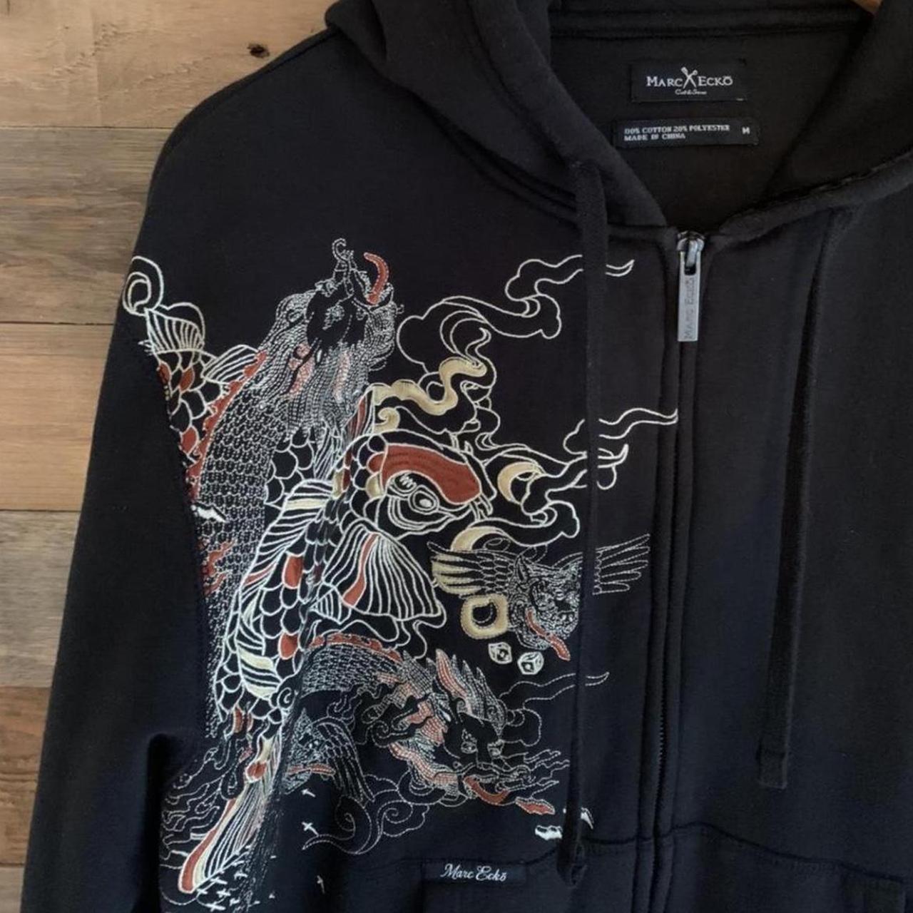 Cut and Sew Line Marc Ecko Unltd Full Zip Black