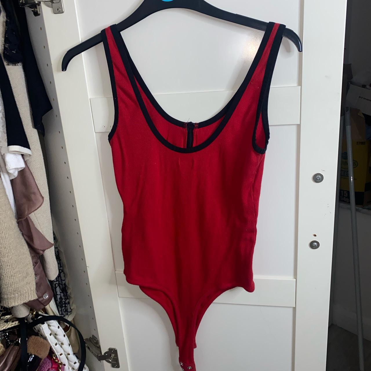 Red best sale guess bodysuit