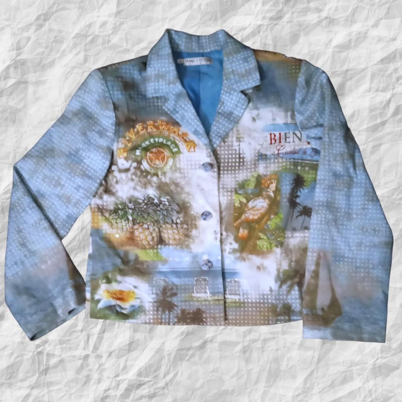 Nancy Bolen City Girl Jacket Eclectic Tropical Print