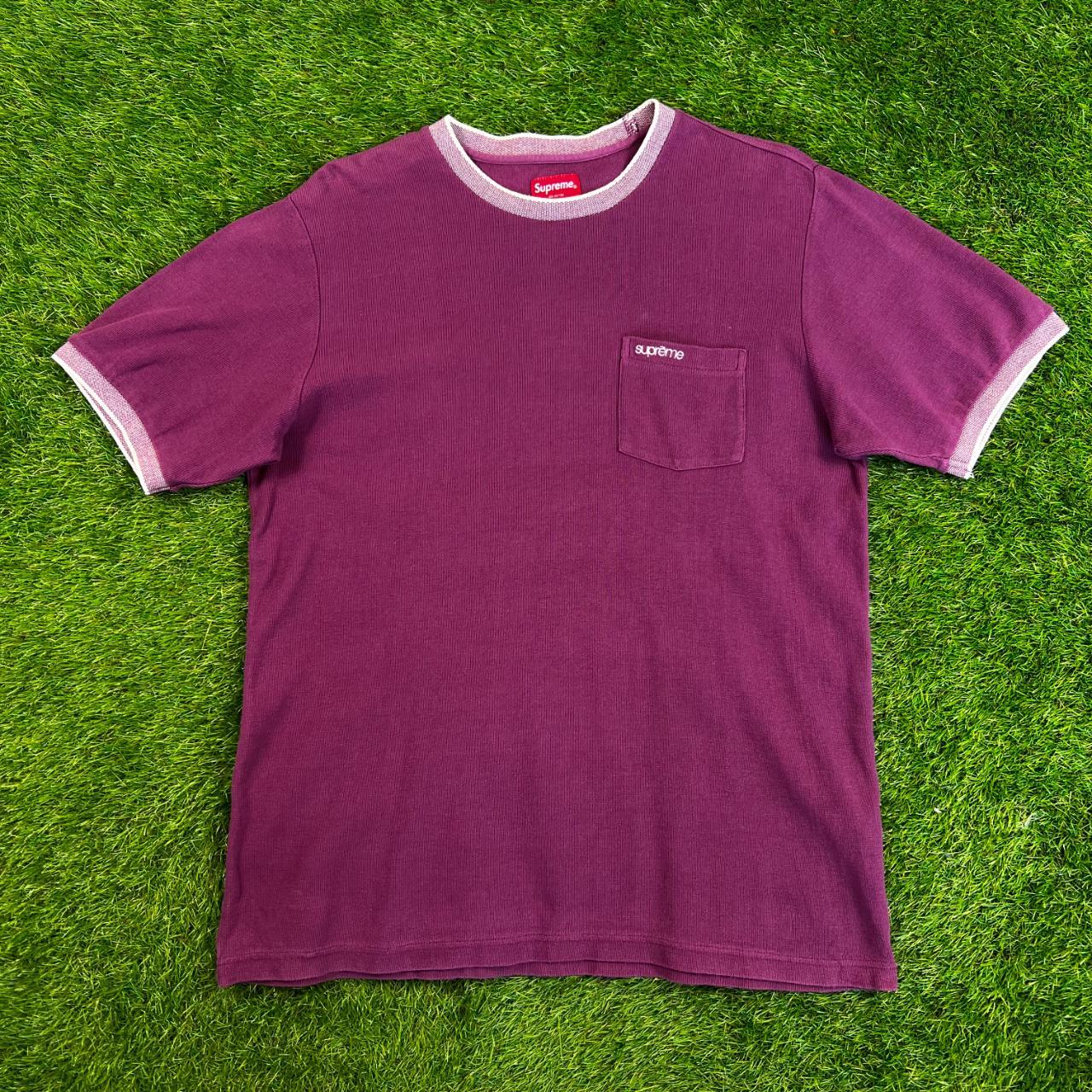 Supreme pocket t shirt with classic logo embroidered...