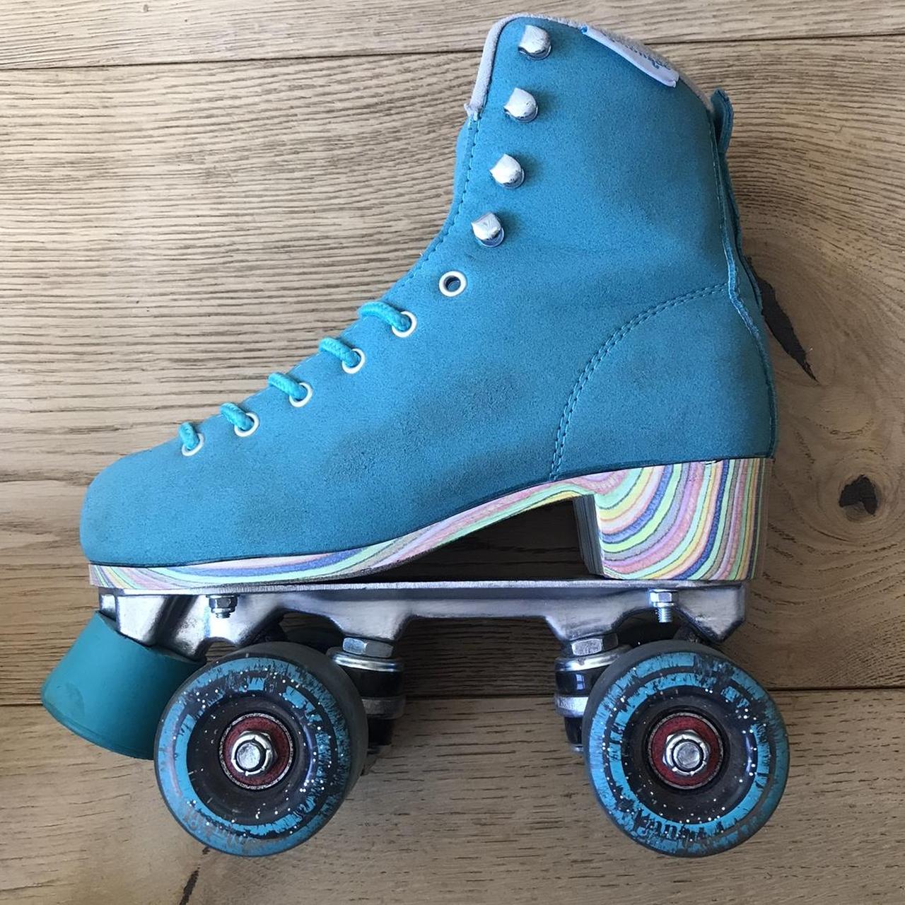 LMNADE Throwback Quad roller skates, in turquoise... - Depop