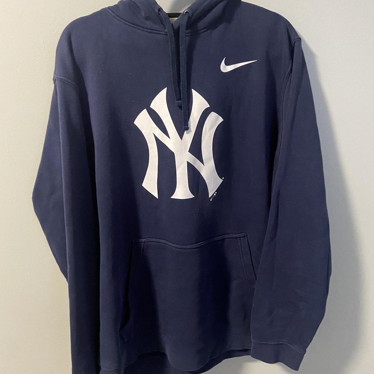 Vintage Nike Center Swoosh NY Yankees Hoodie 22 x - Depop