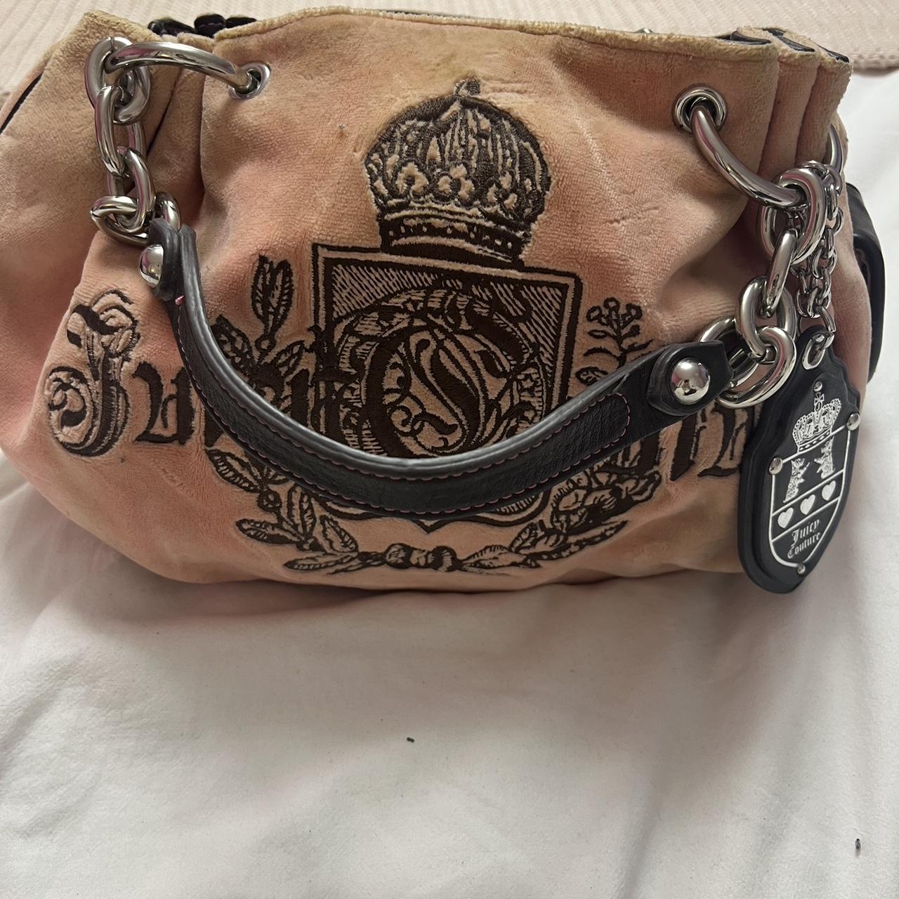 Juicy Couture Women's Pink and Brown Bag | Depop