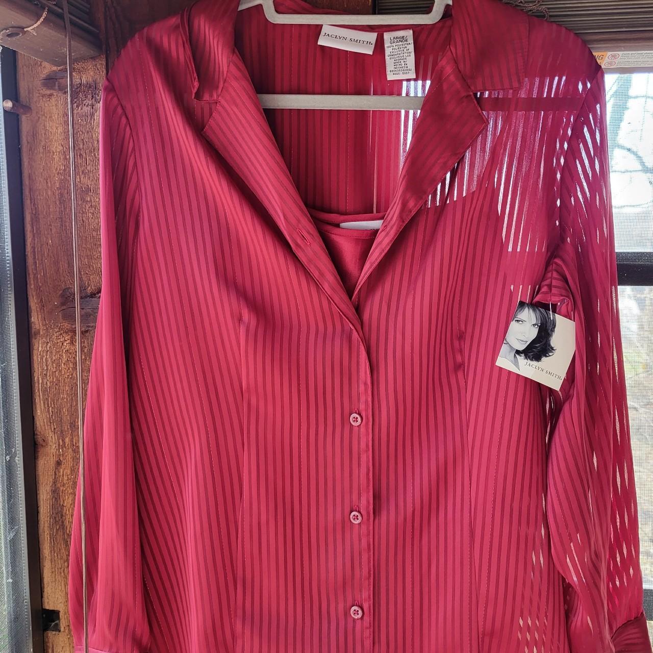 Jaclyn Smith Womens Red Blouse Depop