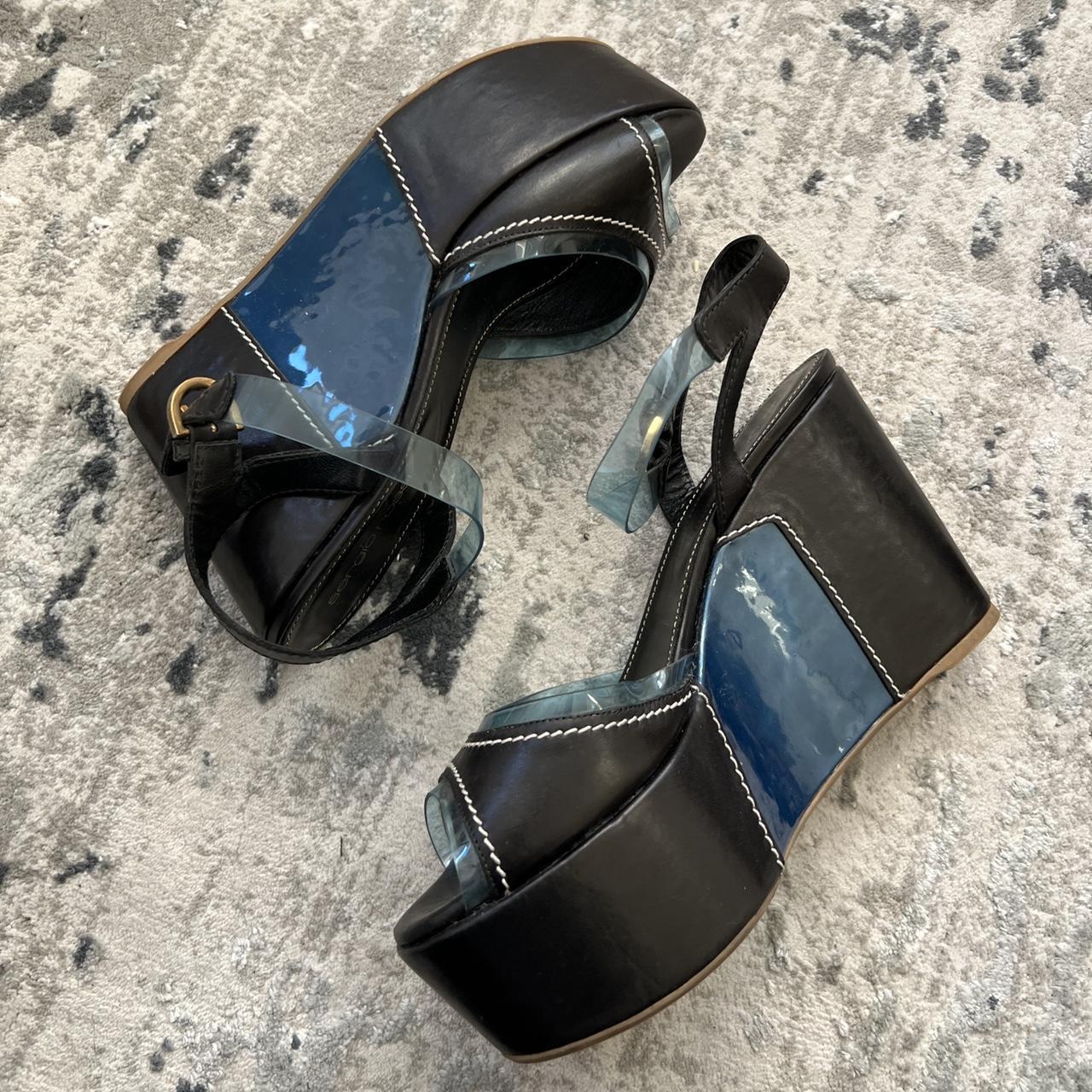 Sergio Rossi Women's Navy and Black Sandals