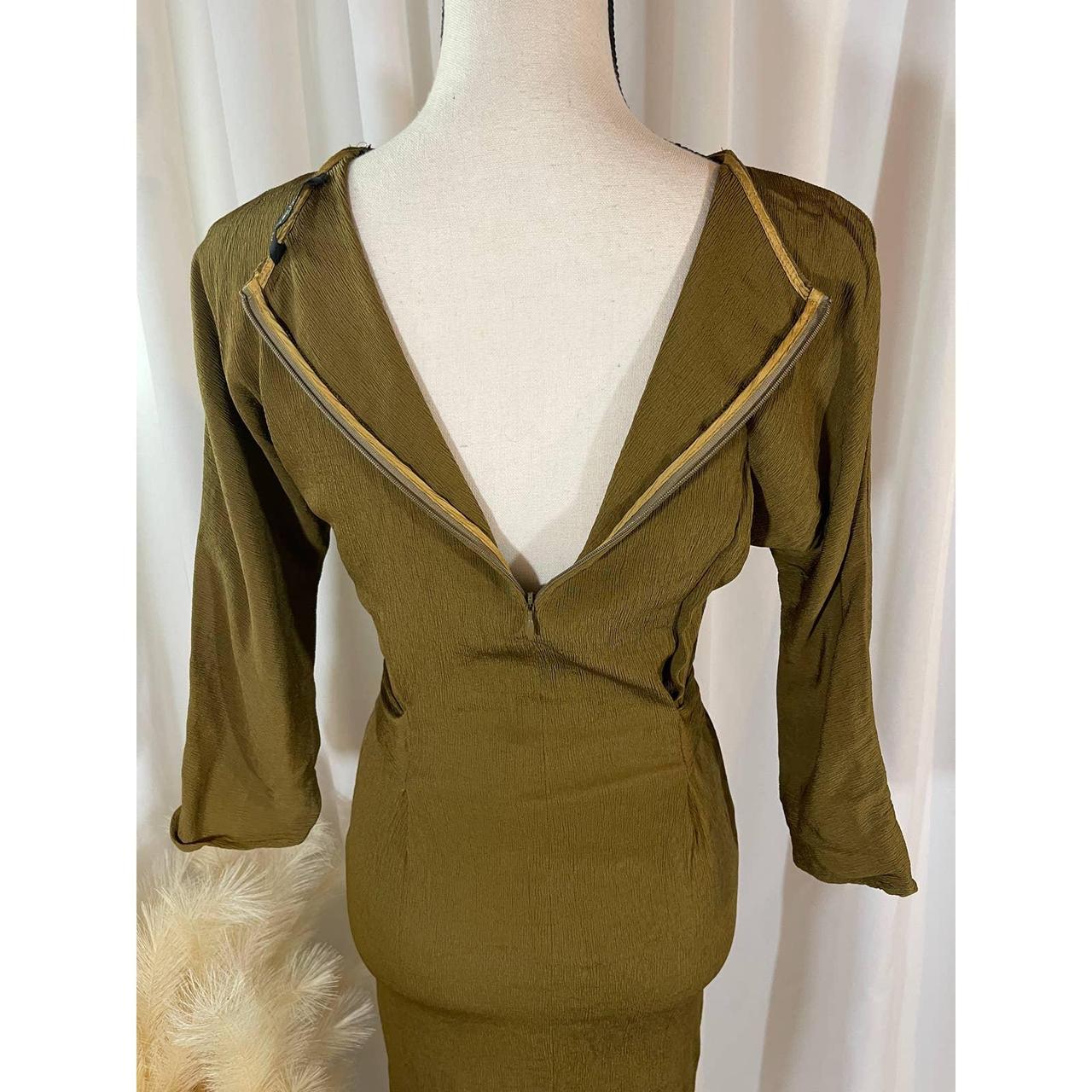 Massimo dutti green outlet dress