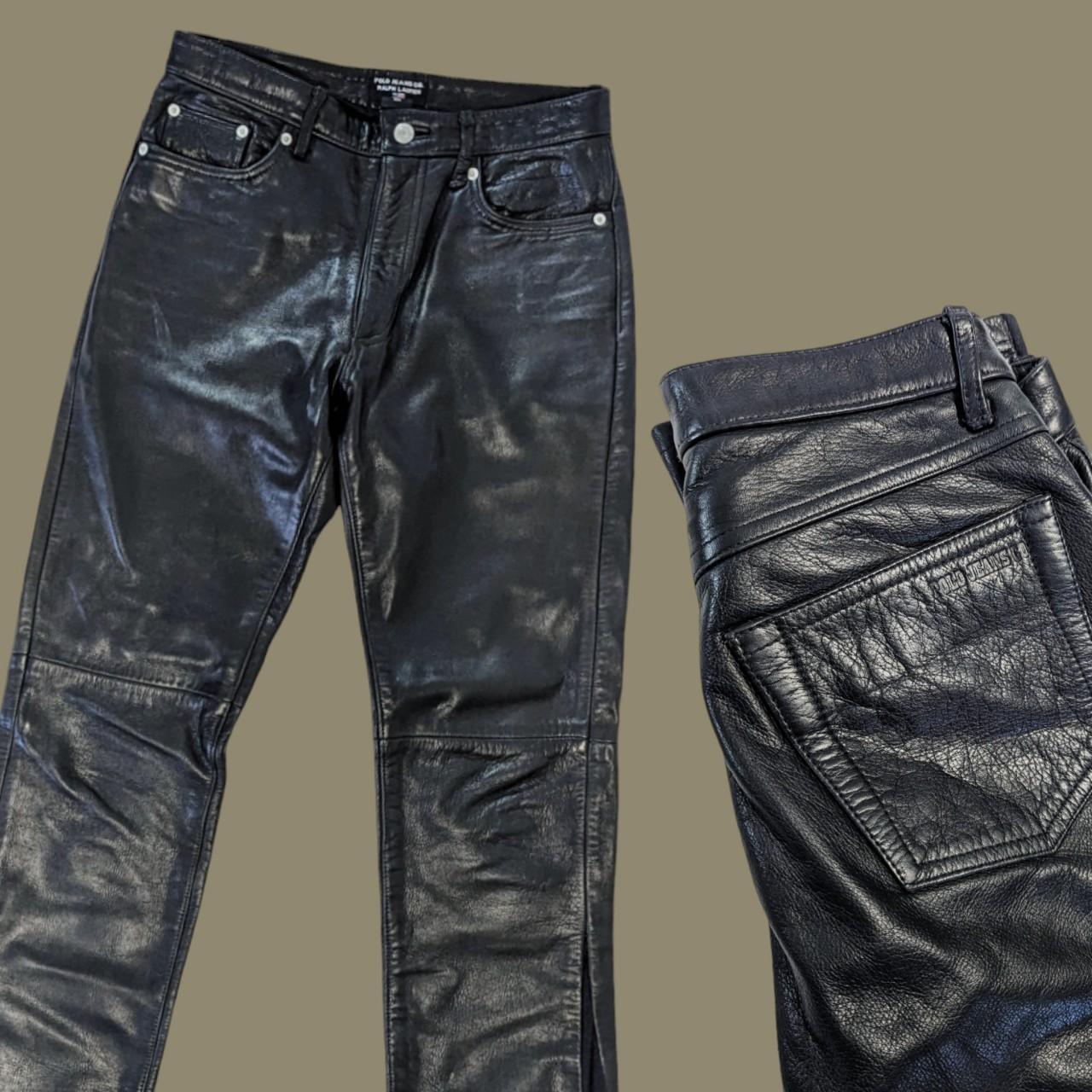 Polo Ralph Lauren Leather Pants Excellent condition - Depop