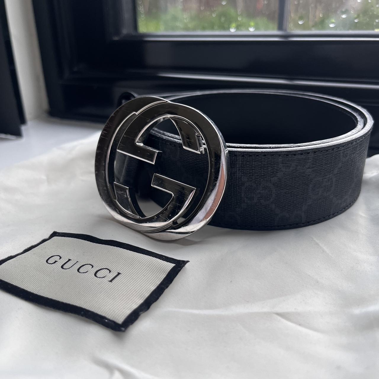 Gucci Supreme Belt with G Buckle//Some scratches on... Depop