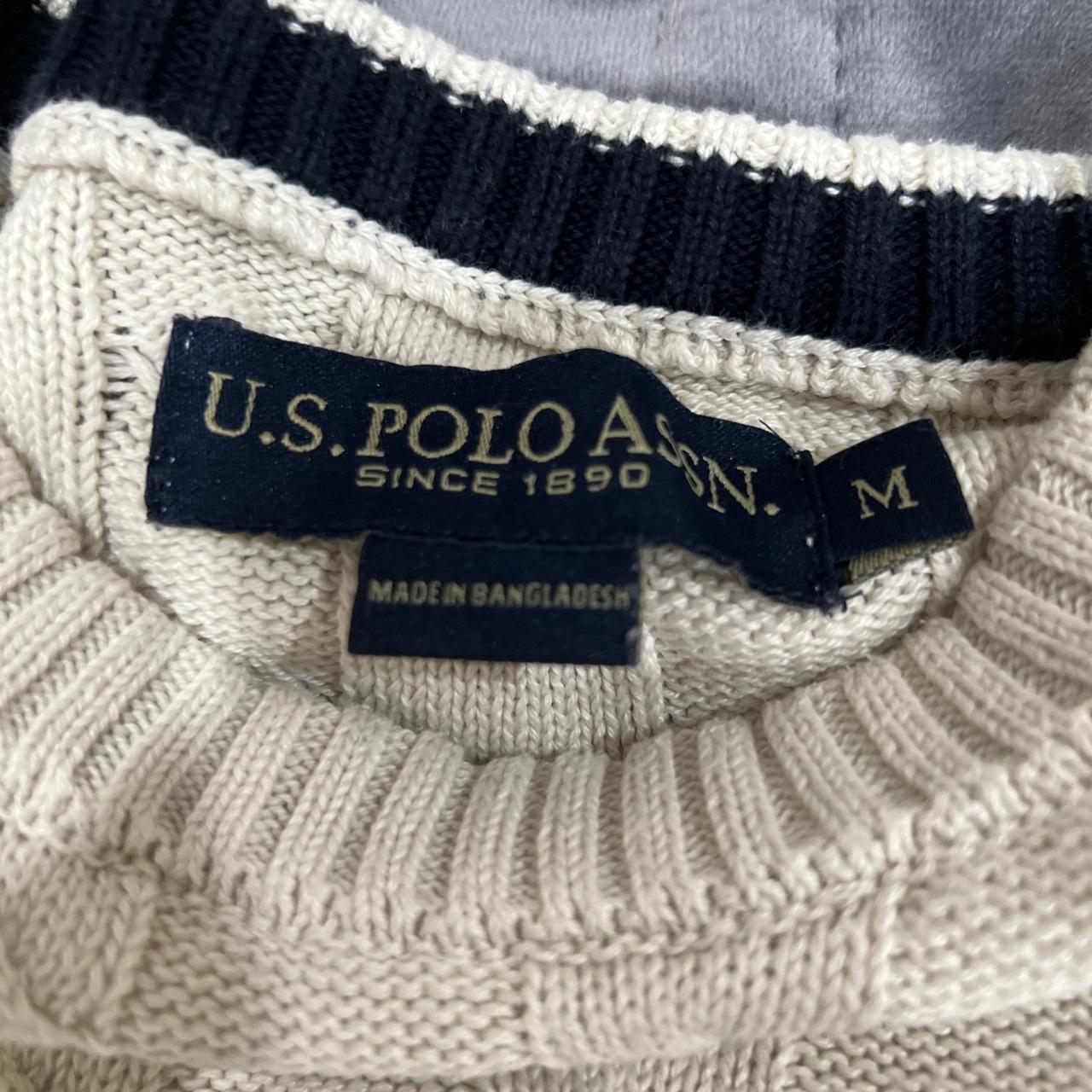 U.S. Polo Assn. Men's Cream and White Jumper (2)