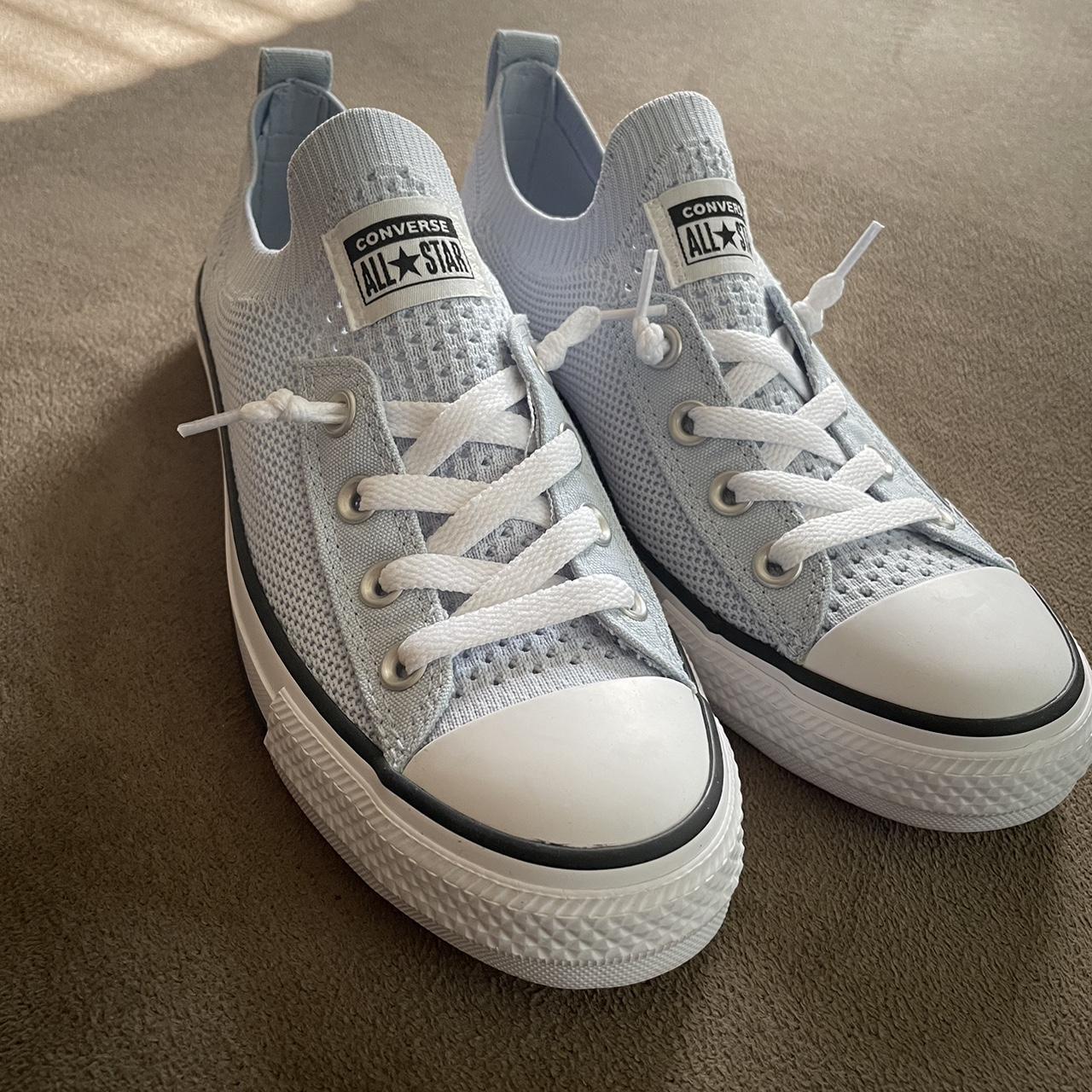 Chuck Taylor Allstar shoreline knit low tops cloudy. Depop