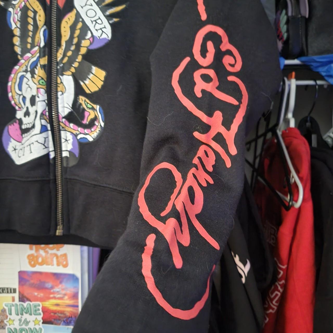 Ed Hardy cropped hoodie brand new, with tags. size... - Depop