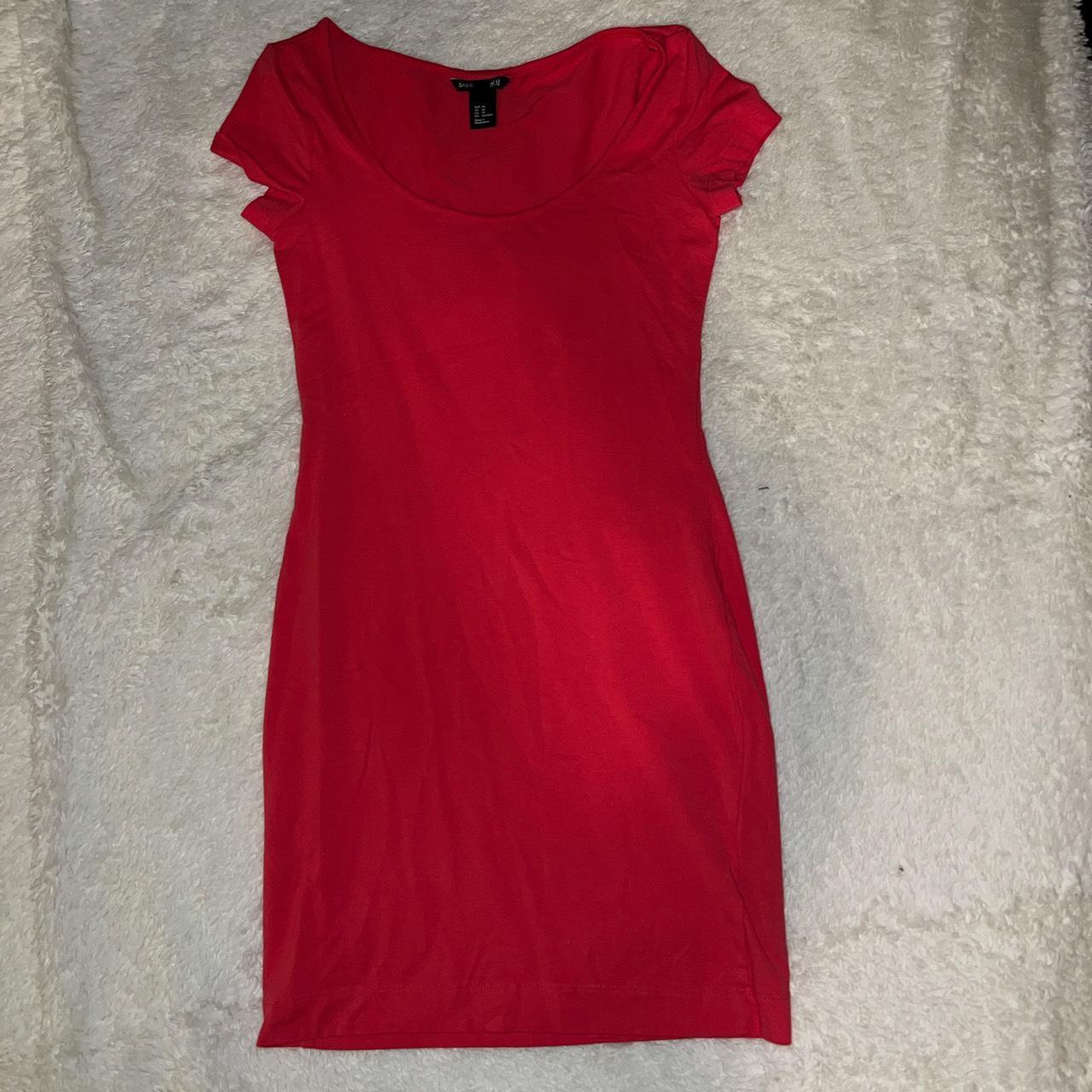 Hot pink mini dress h&m Depop