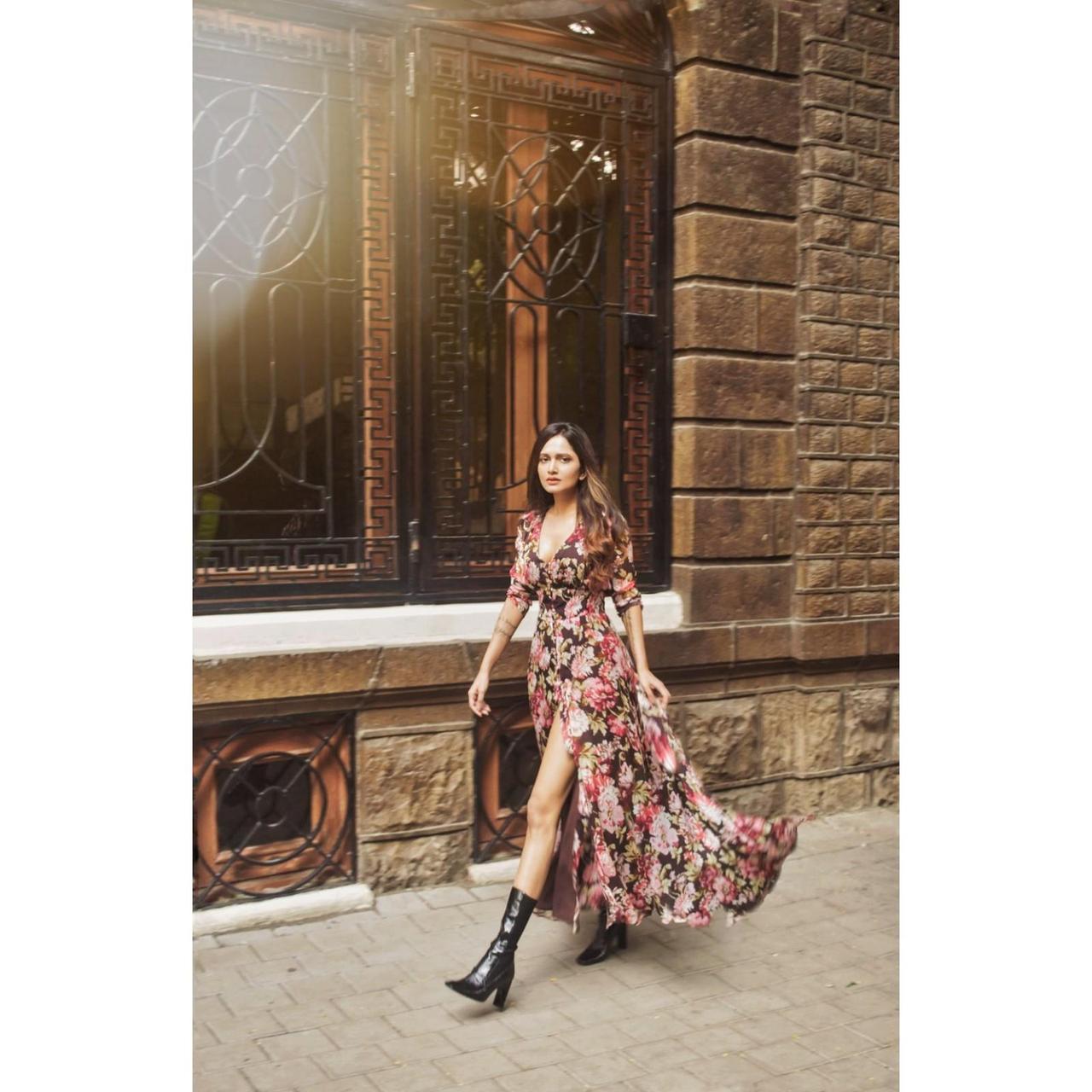 Floral print dress massimo dutti best sale