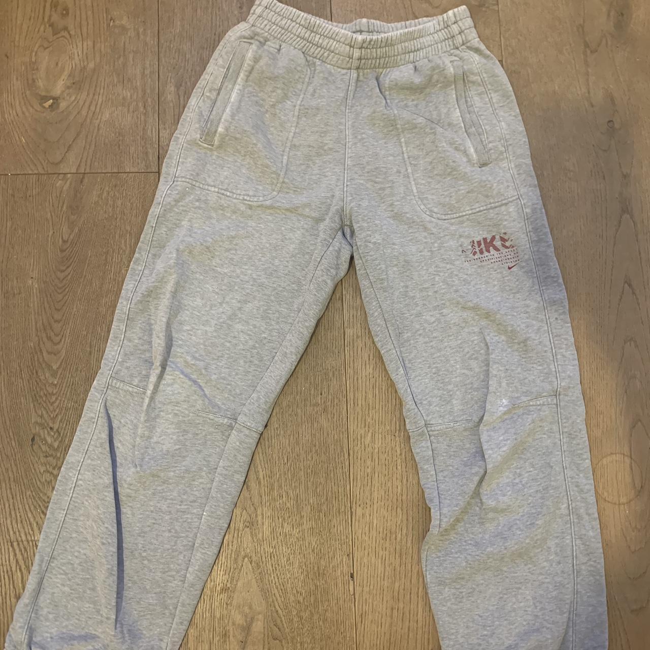 Grey Nike Joggers V cute grey nike trackies in size... - Depop