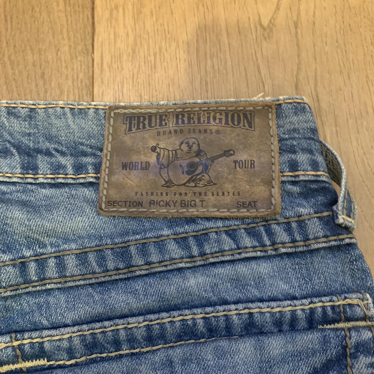 Baggy, Low Waisted True Religion Jeans Baggy true... - Depop