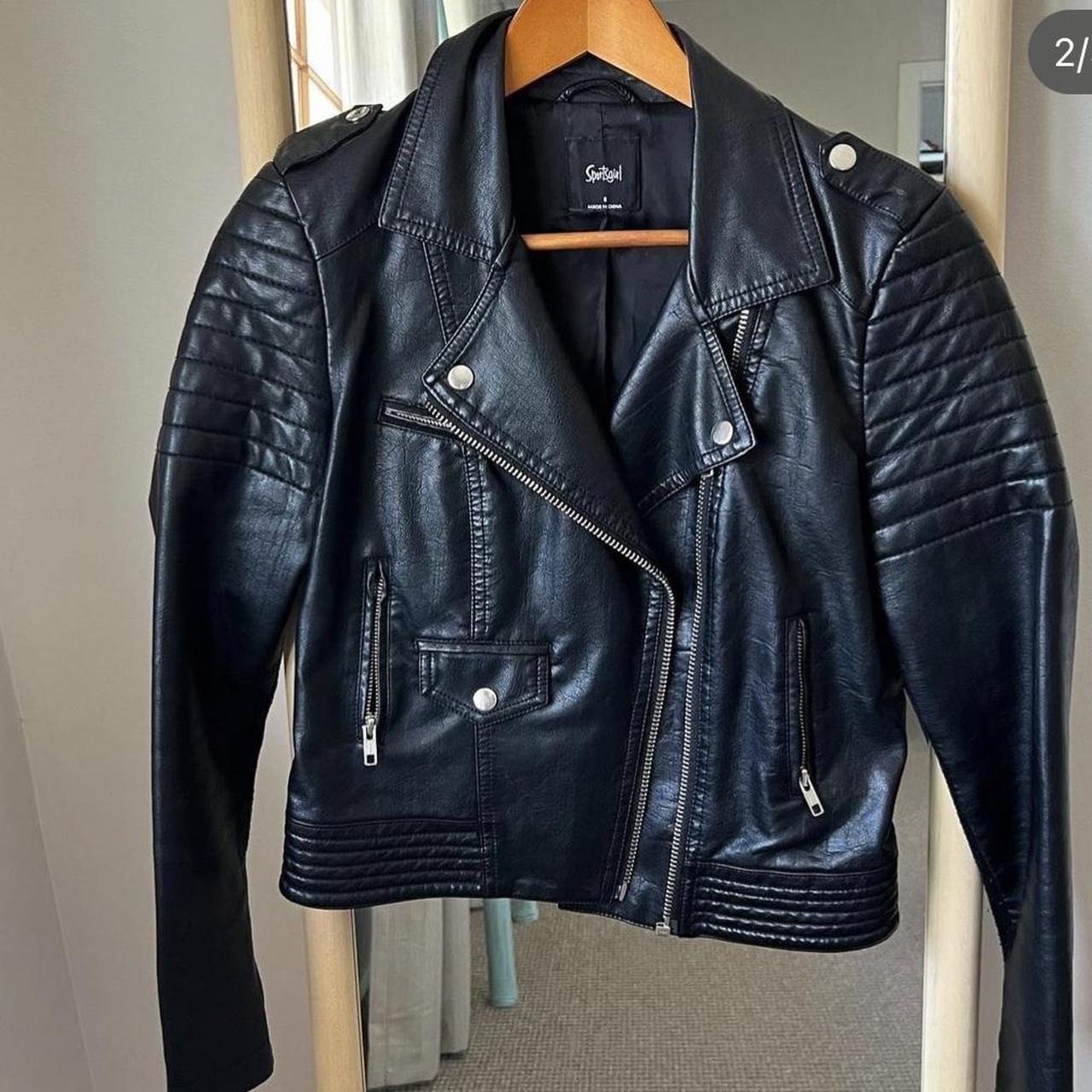 Sportsgirl leather (vegan) jacket. Size 8. Depop
