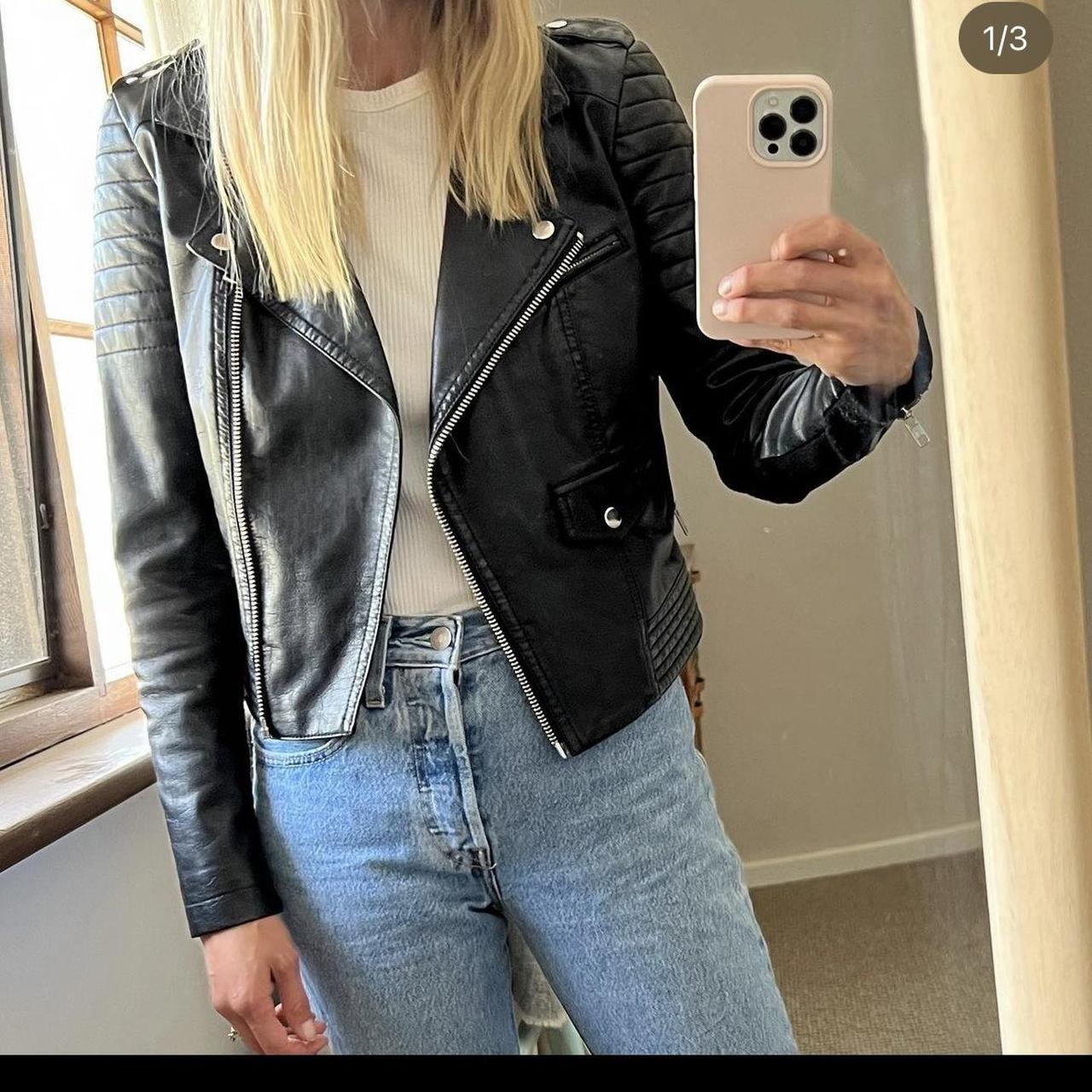 Sportsgirl leather (vegan) jacket. Size 8. Depop