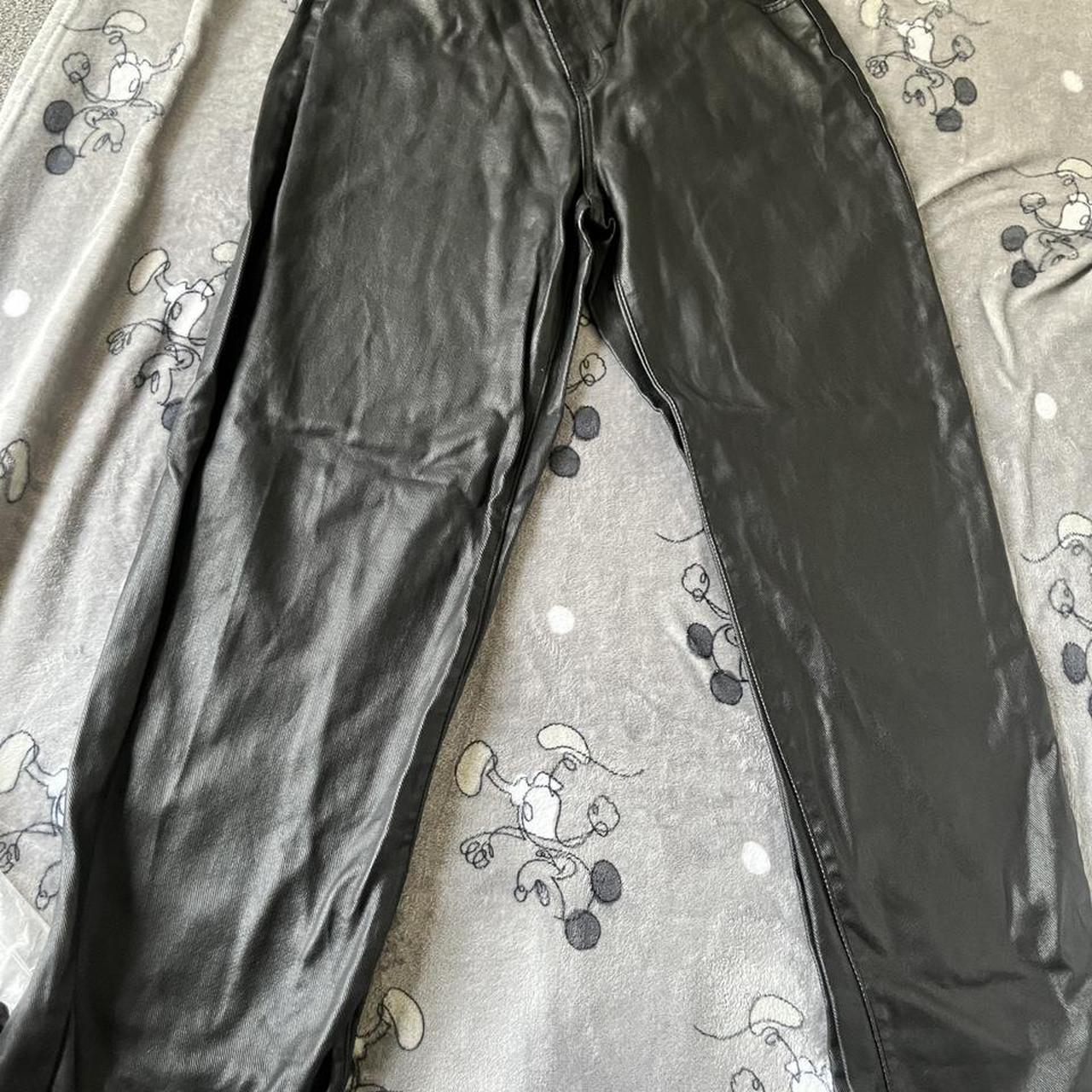 Plt baggy boyfriend coated jeans size 8 worn once - Depop