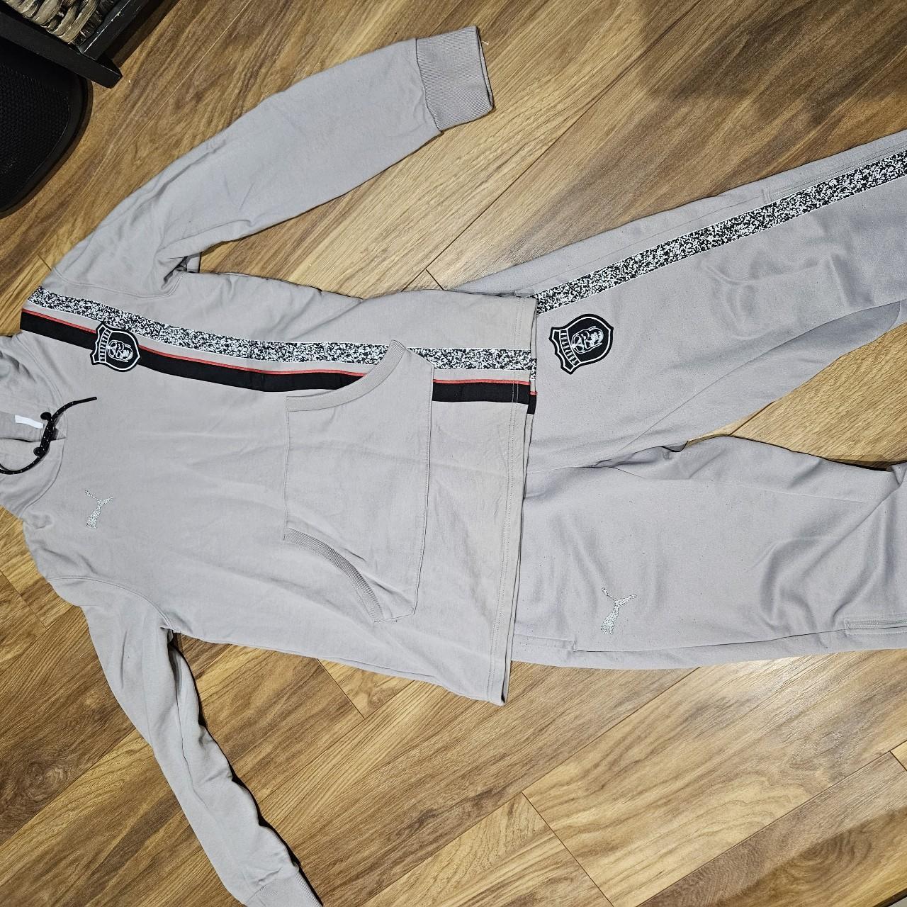 Trapstar x puma collab grey tracksuit (rare) - Depop