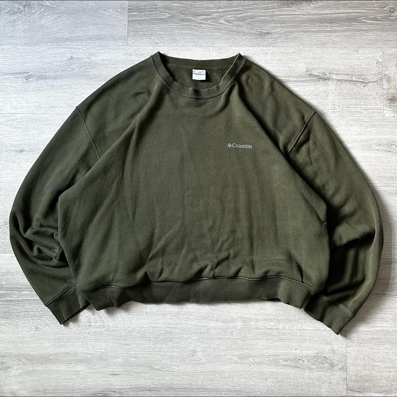 Olive green custom Columbia cropped sweater 3x Got... - Depop