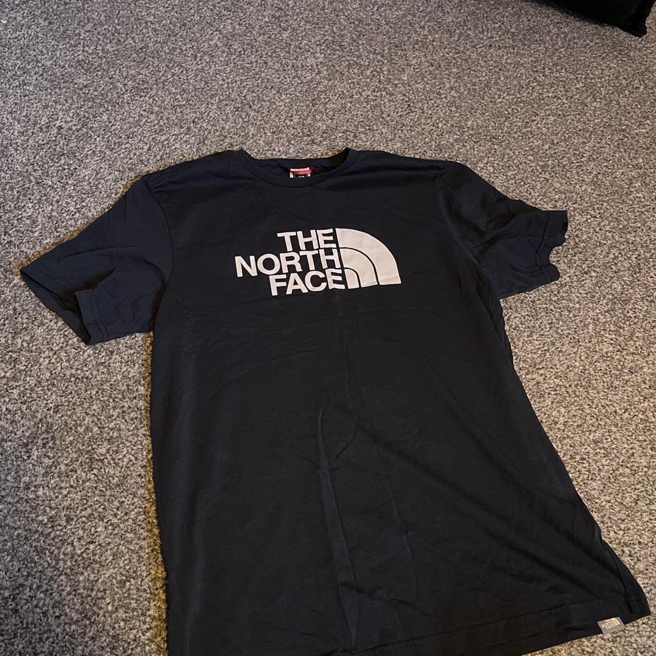 The North Face logo men’s tee Black Size M - Depop