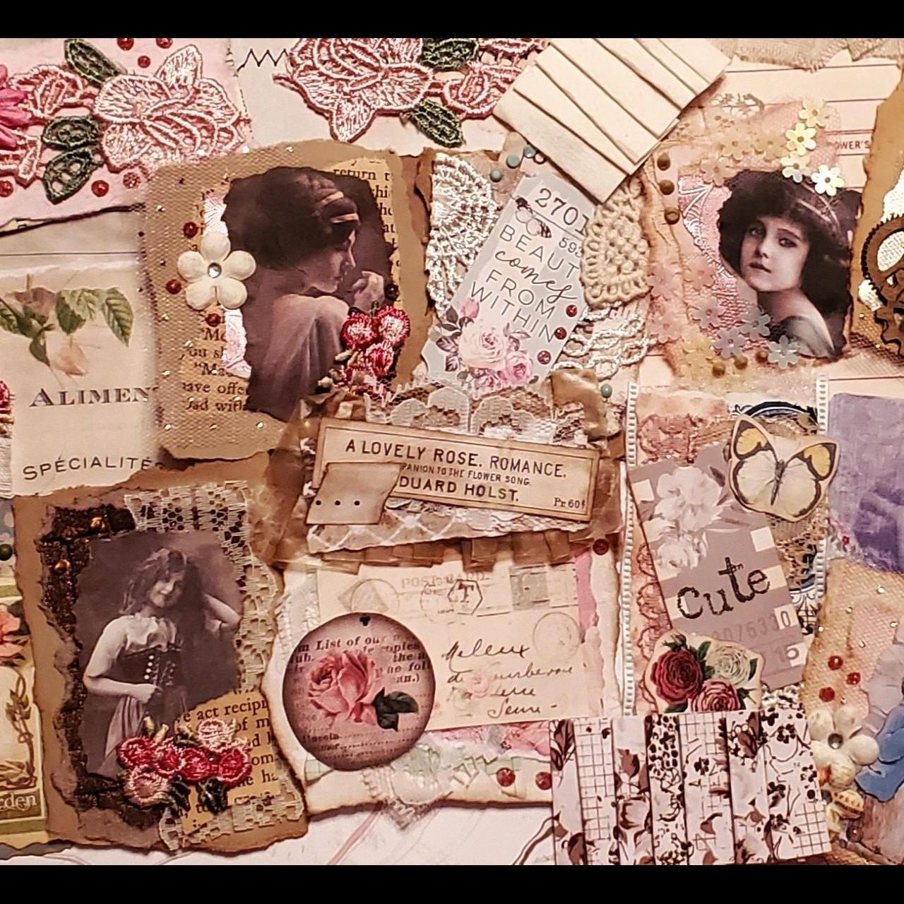 Handmade junk journal ephemera lot. Set contains... - Depop