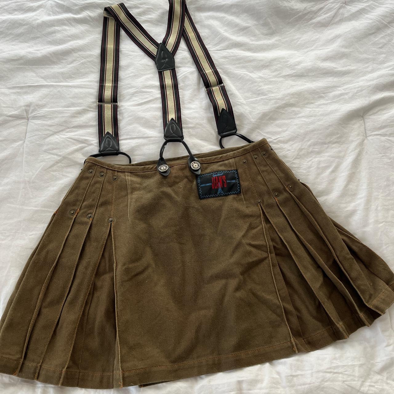 Gaultier Jeans Women's Khaki and Brown Skirt