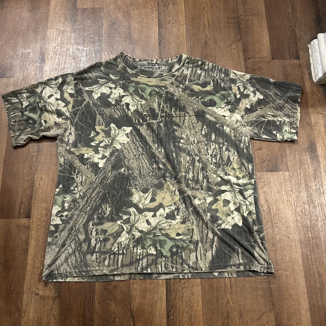 Y2K vintage Camo Mossy oak shirt dope and plain... - Depop