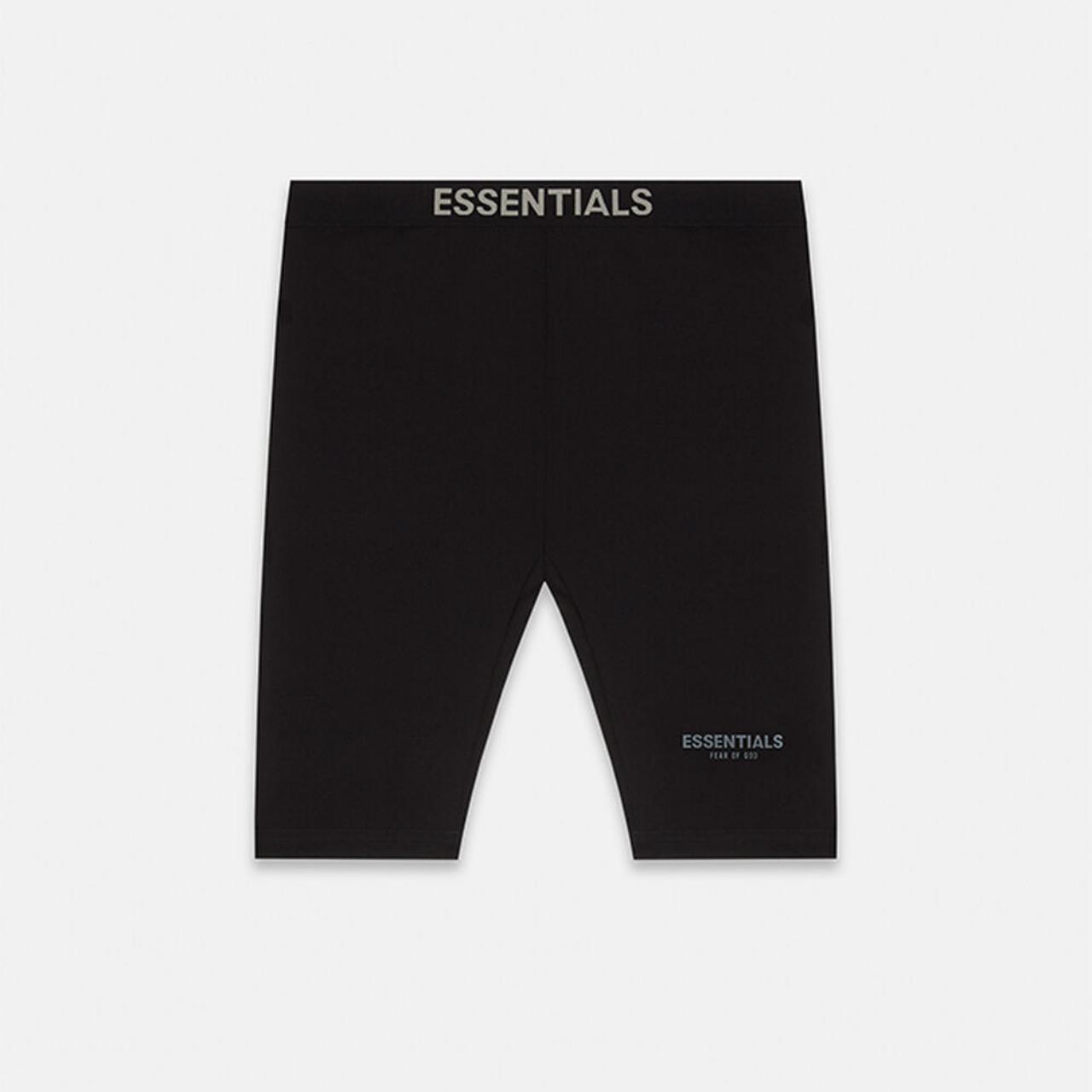 Essentials Fear Of God Black Biker Shorts Size - Depop